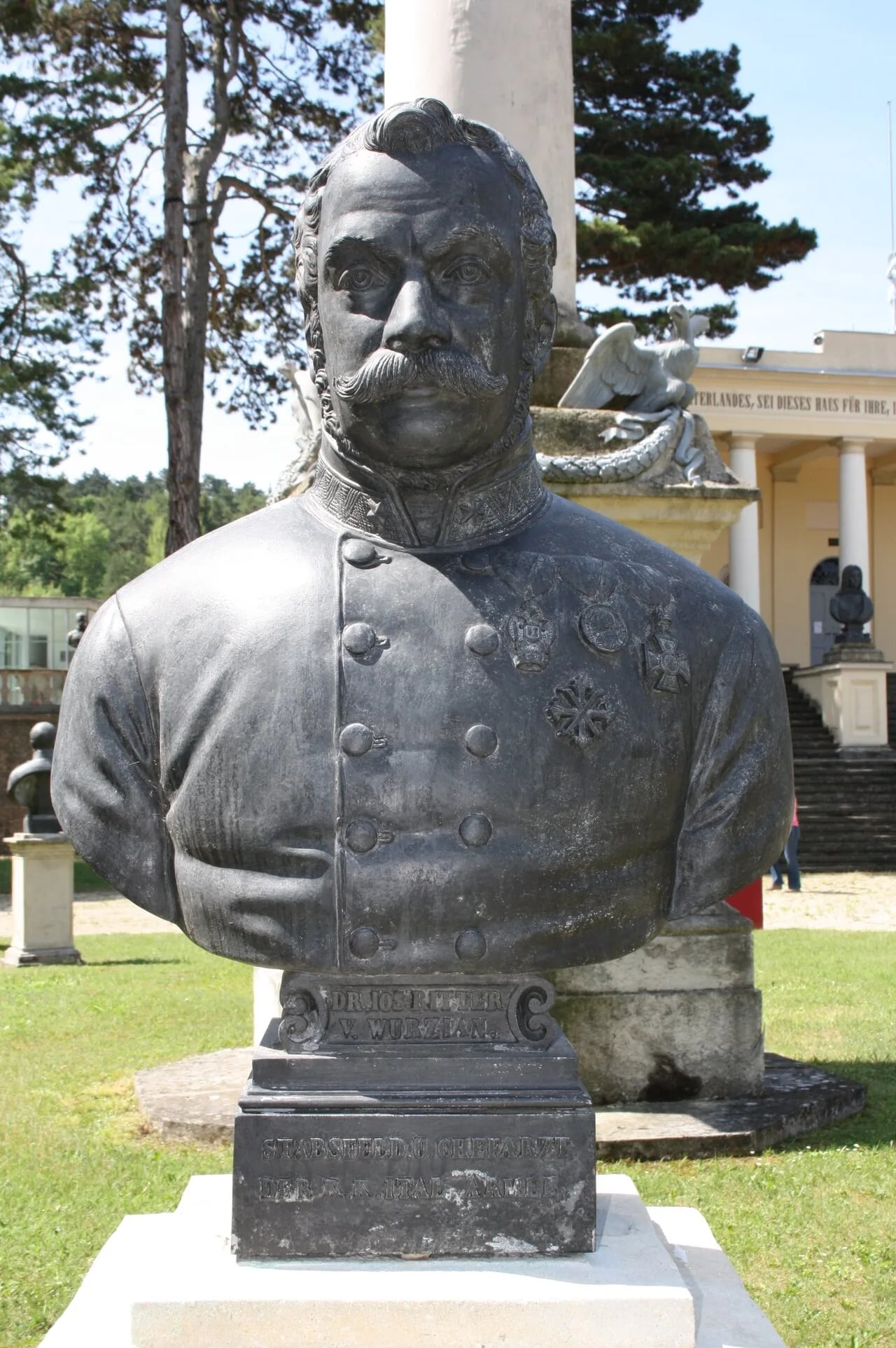 Porträt von Josef von Wurzian (1805–1858) – Gedenkseite