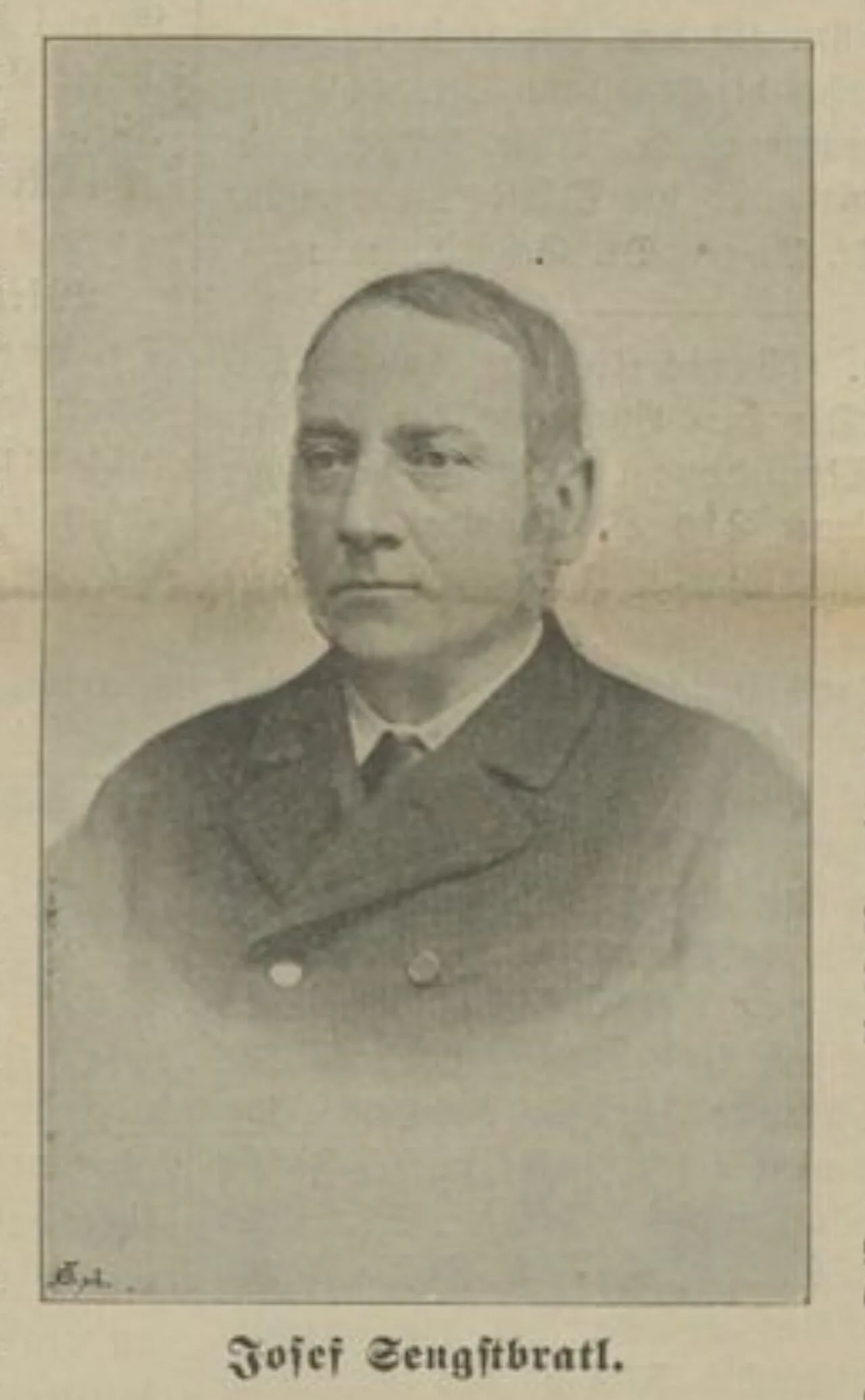 Porträt von Joseph Sengstbradl (1837–1908) – Gedenkseite