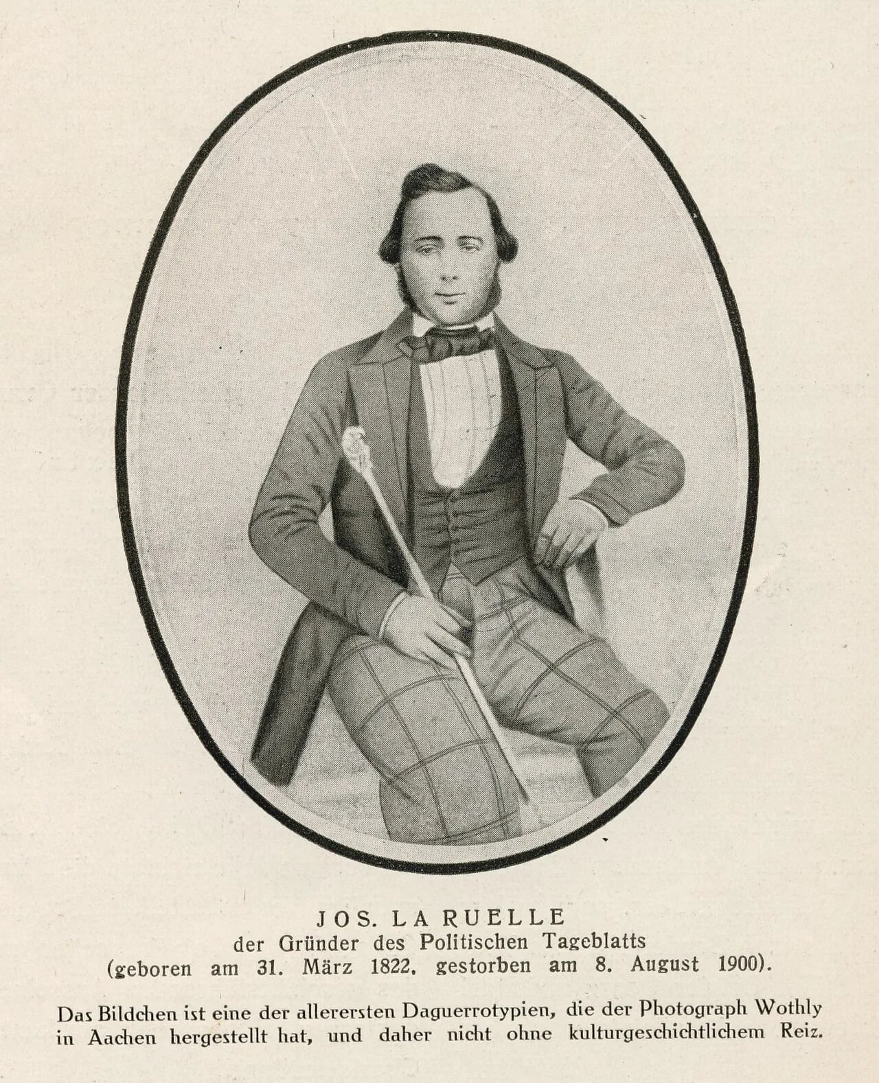Porträt von Joseph La Ruelle (1822–1900) – Gedenkseite