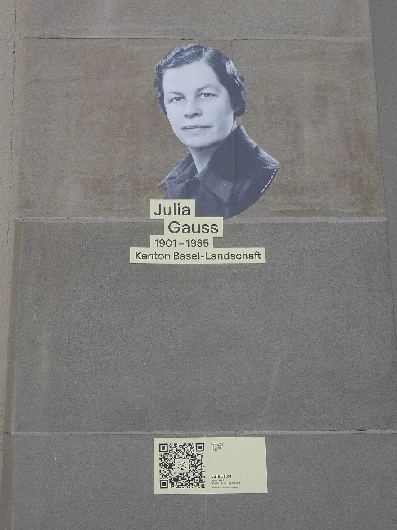 Porträt von Julia Gauss (1901–1985) – Gedenkseite