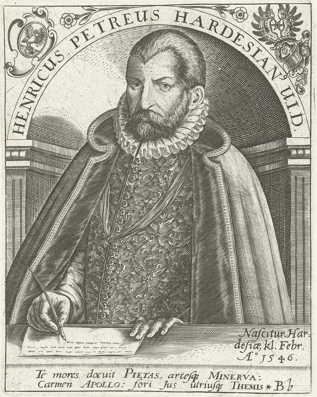 Porträt von Heinrich Petreus (1546–1615) – Gedenkseite