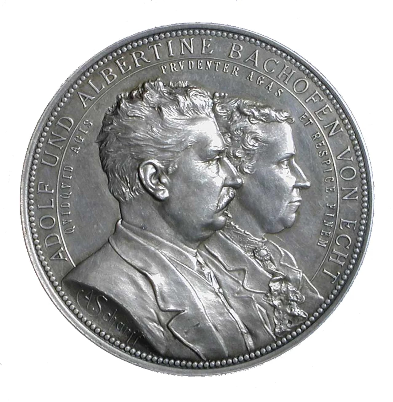 Porträt von Karl Adolf Bachofen von Echt (1830–1922) – Gedenkseite