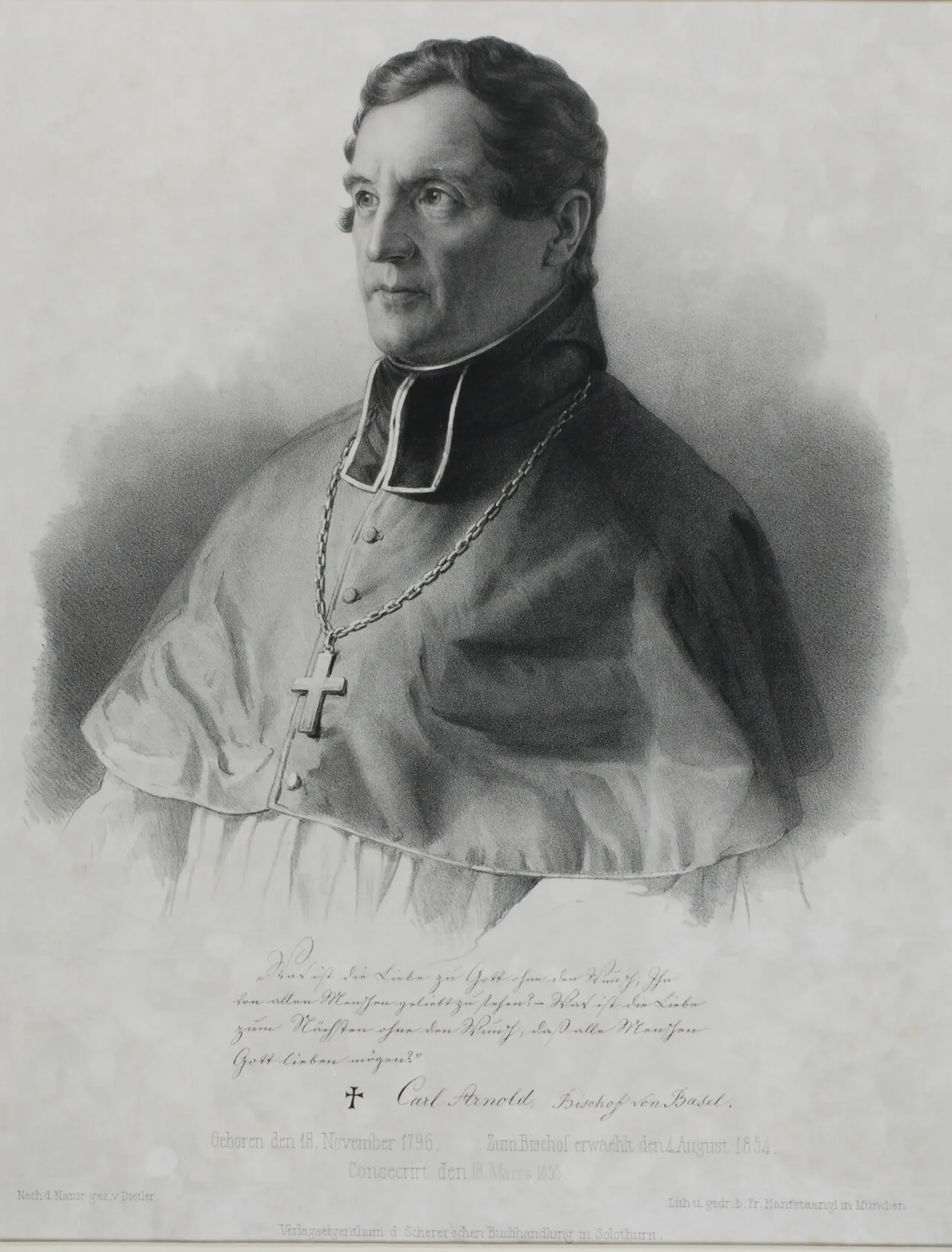 Porträt von Karl Arnold-Obrist (1796–1862) – Gedenkseite