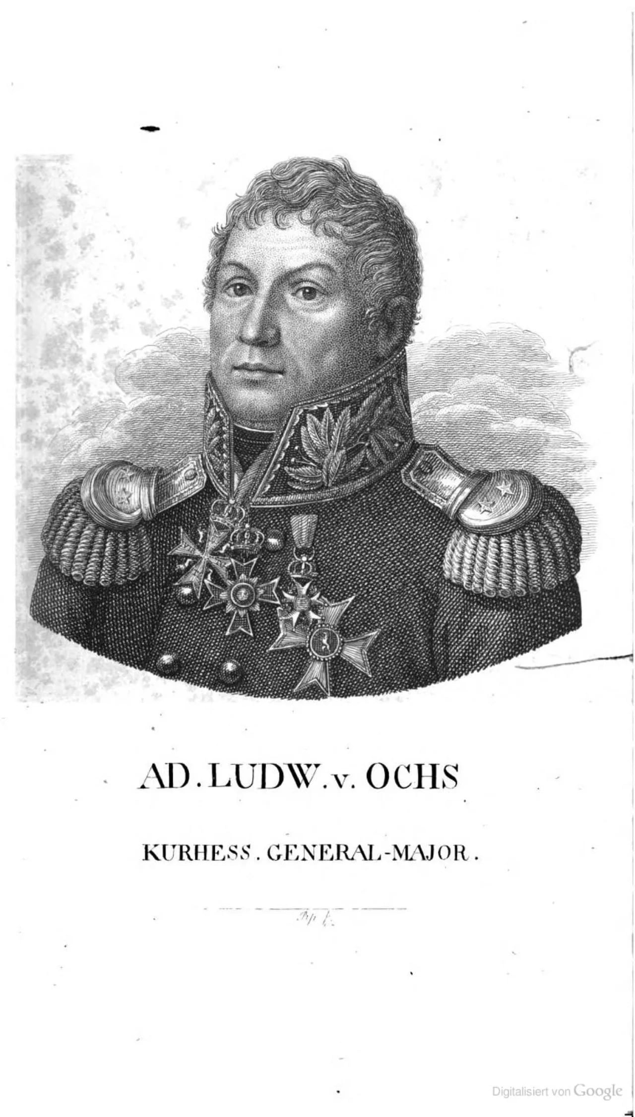 Porträt von Adam Ludwig von Ochs (1759–1823) – Gedenkseite
