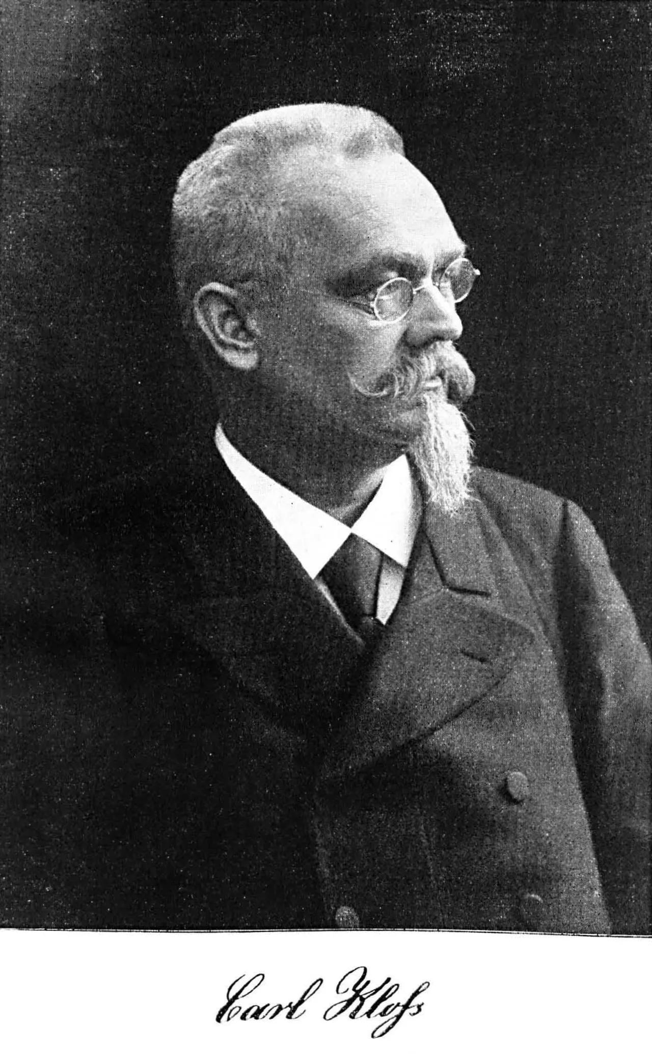 Porträt von Karl Kloß (1847–1908) – Gedenkseite
