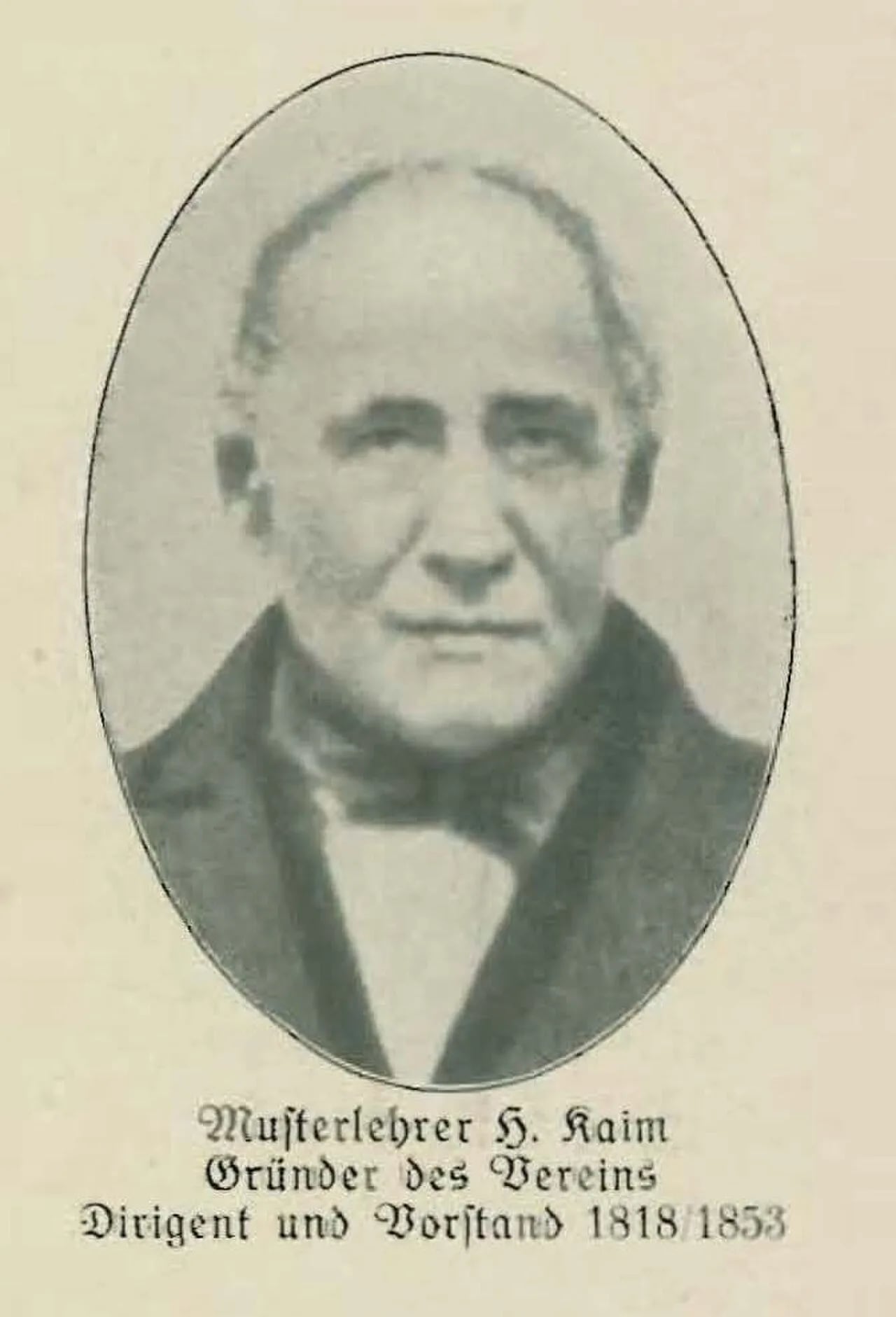 Porträt von Heinrich Kaim (1792–1874) – Gedenkseite