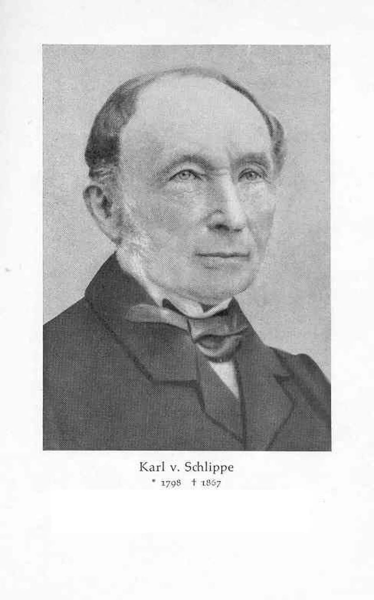 Porträt von Karl von Schlippe (1798–1867) – Gedenkseite
