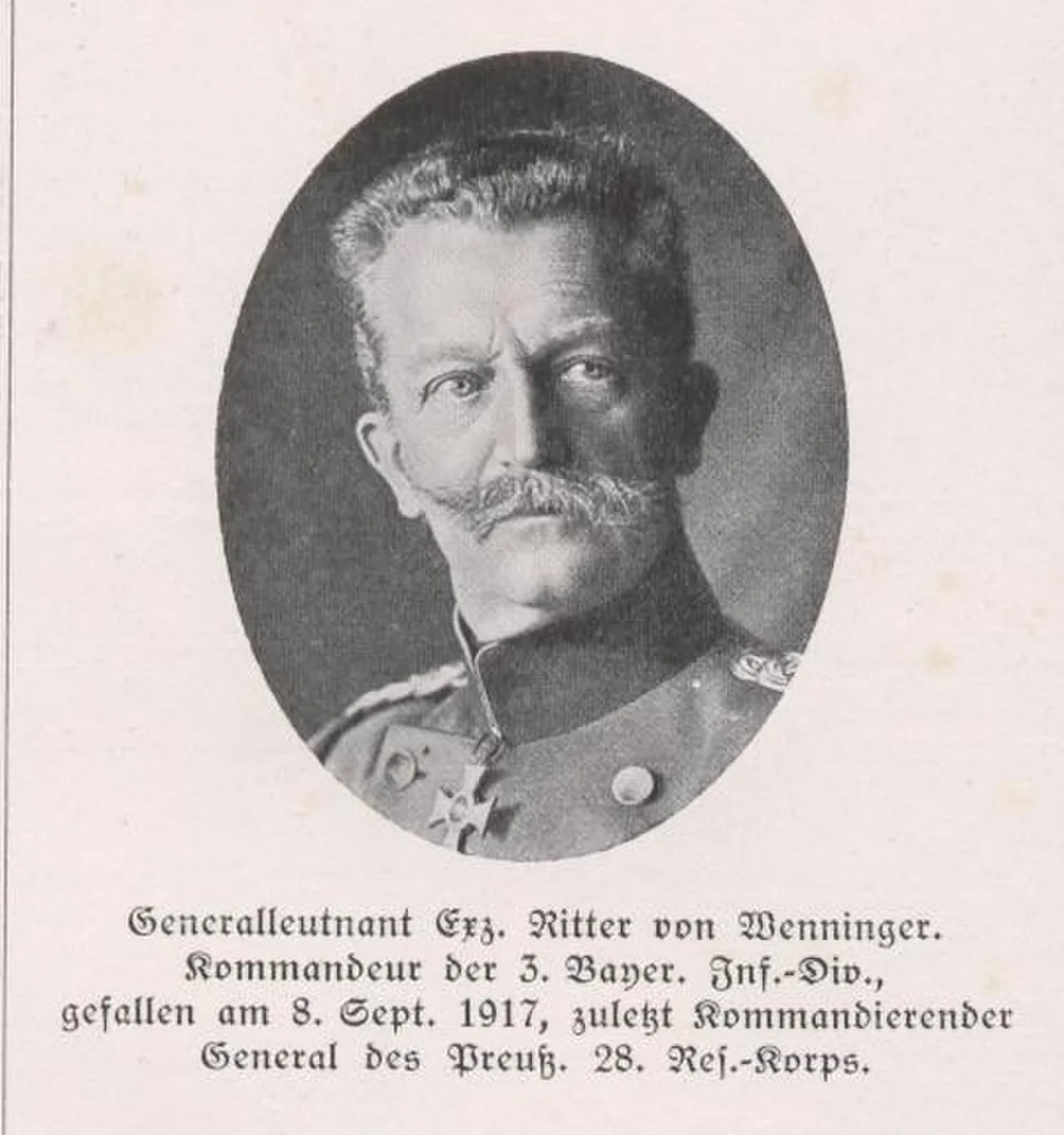 Porträt von Karl von Wenninger (1861–1917) – Gedenkseite
