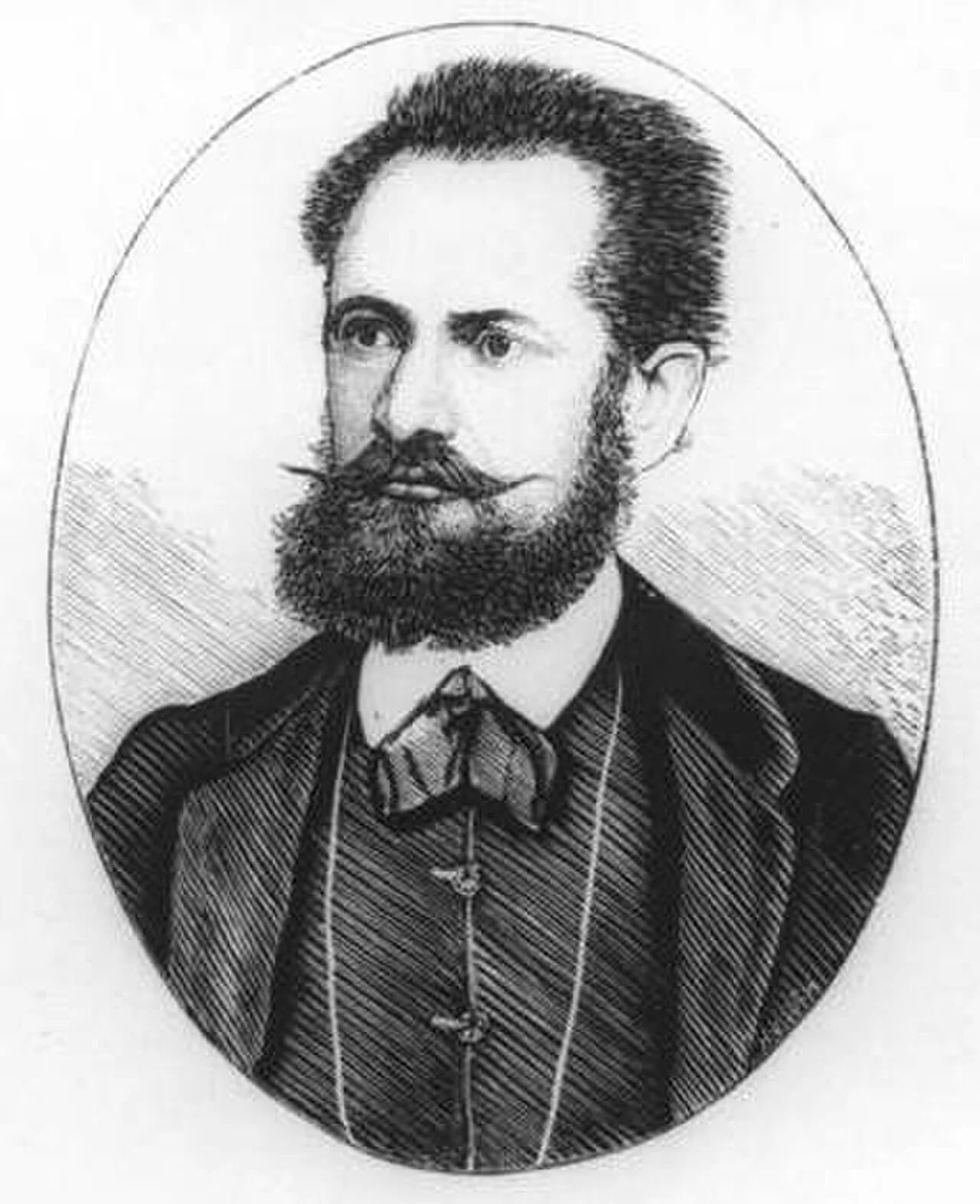 Porträt von Gerő Aradi (1836–1892) – Gedenkseite