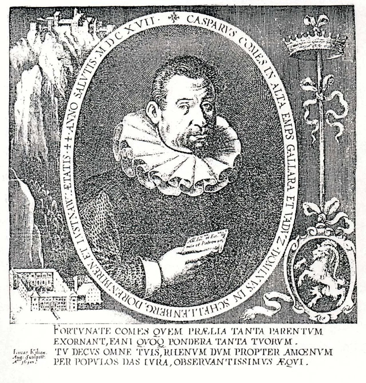 Porträt von Kaspar von Hohenems (1573–1640) – Gedenkseite