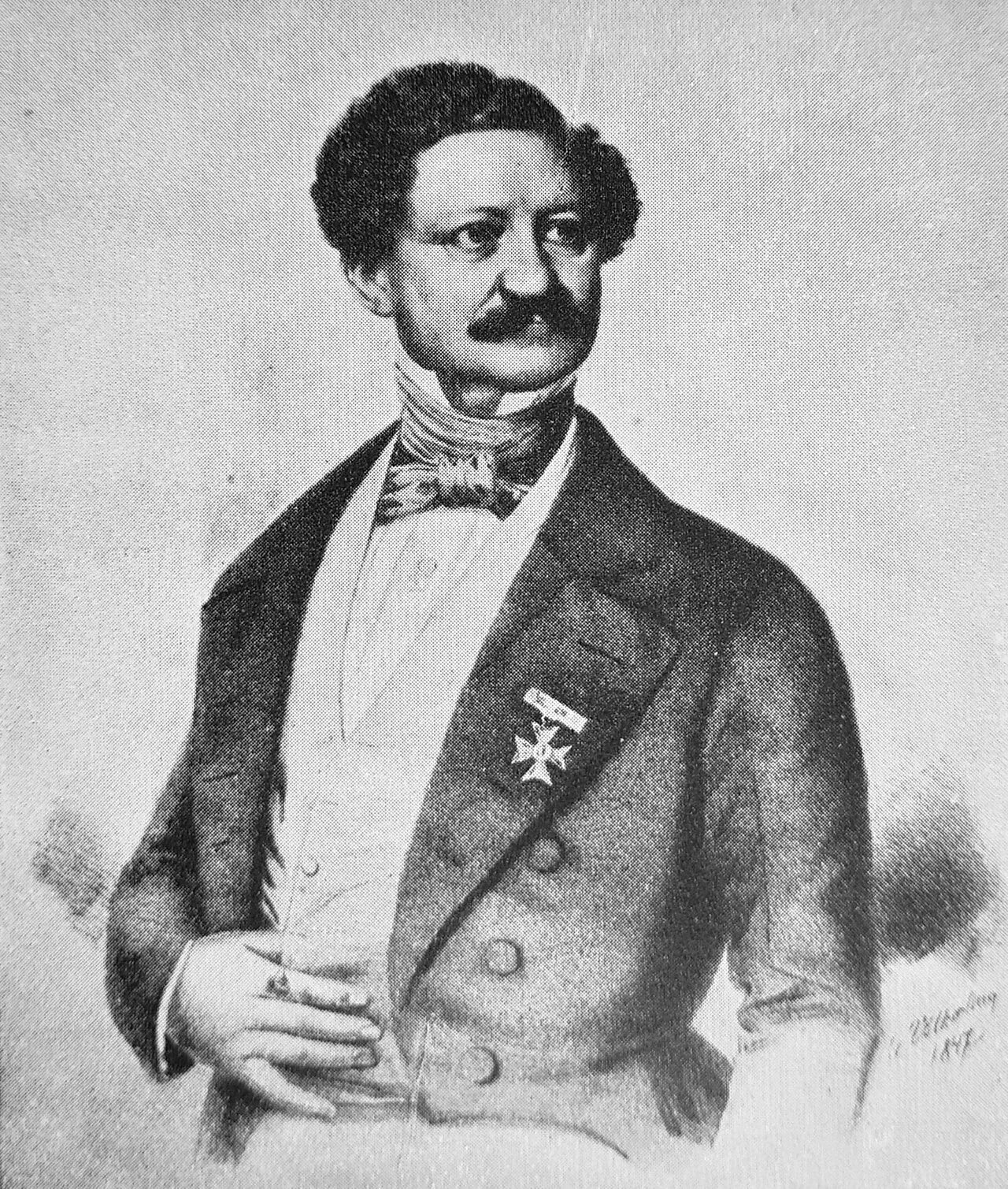 Porträt von Johann Adolf Ludwig Werner (1794–1866) – Gedenkseite