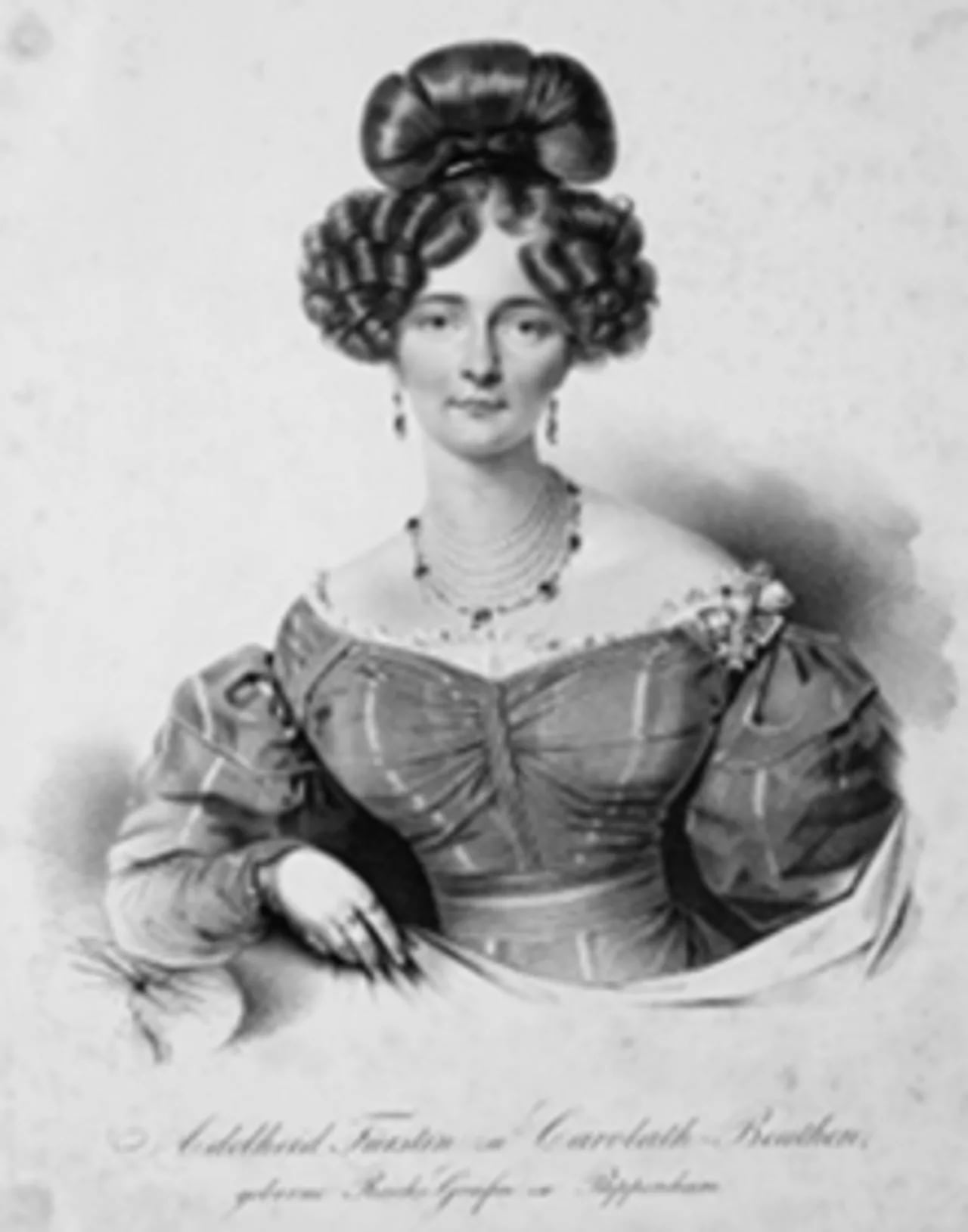 Porträt von Adelheid von Carolath-Beuthen (1797–1849) – Gedenkseite