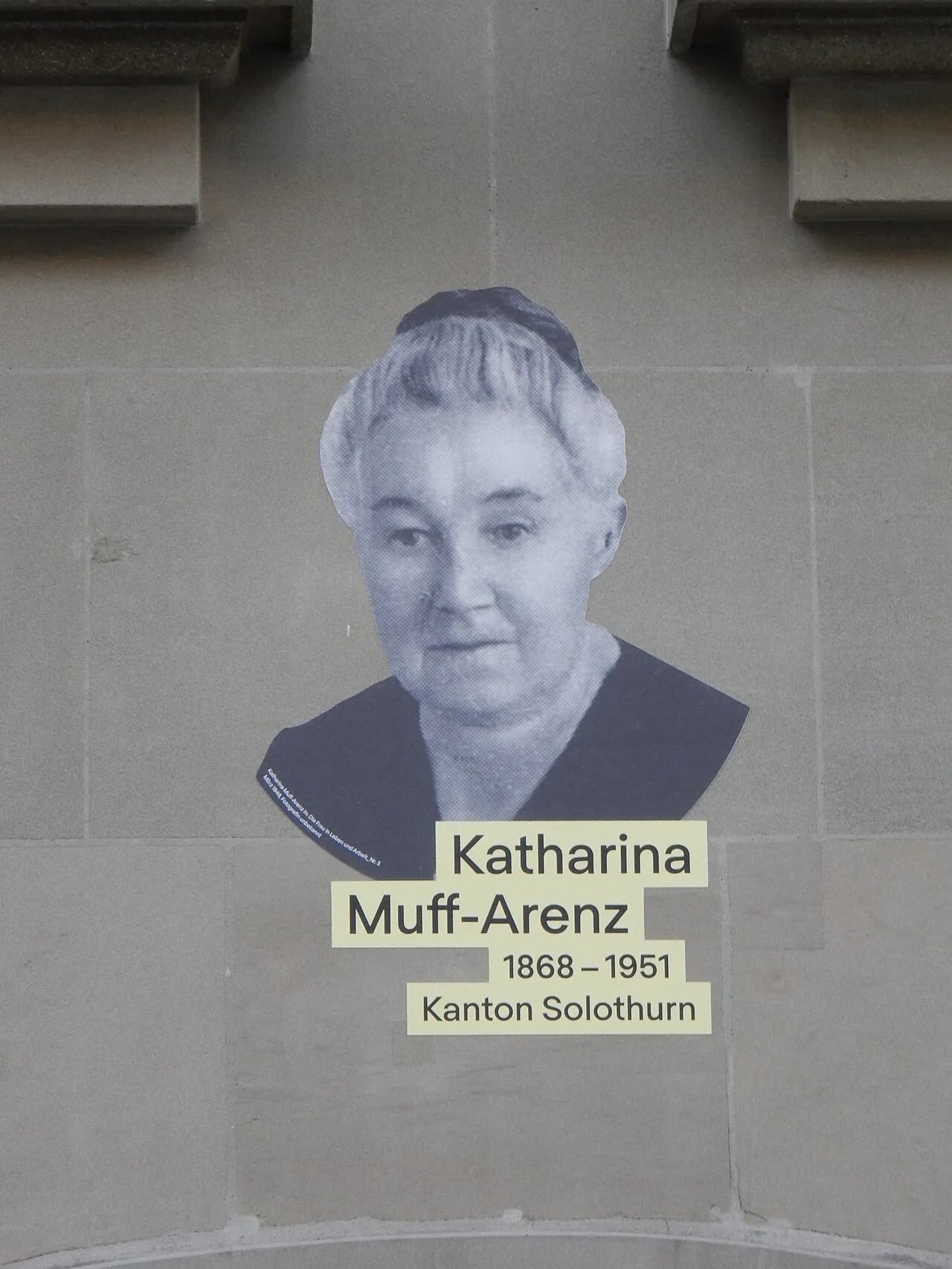 Porträt von Katharina Muff (1868–1951) – Gedenkseite