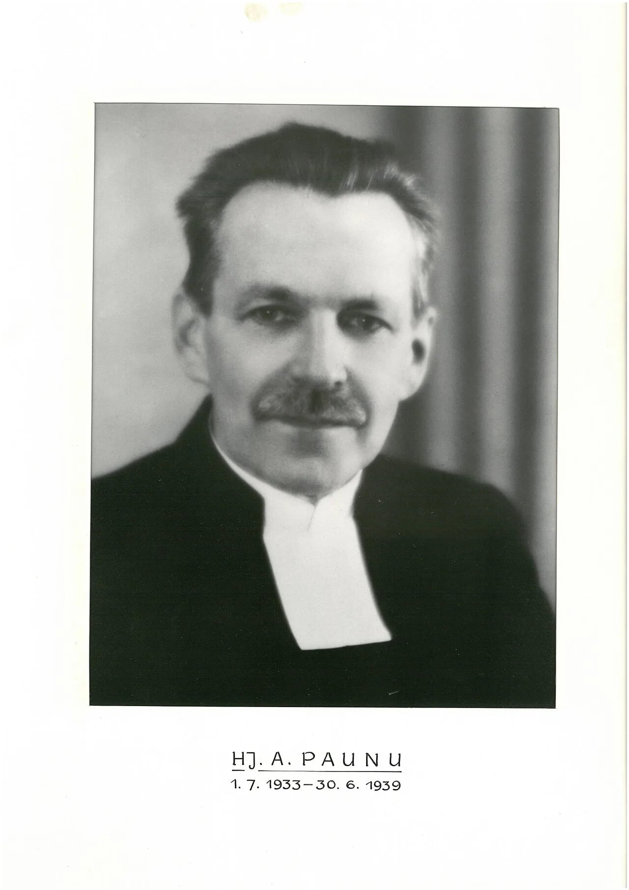 Porträt von Hjalmar Paunu (1882–1970) – Gedenkseite
