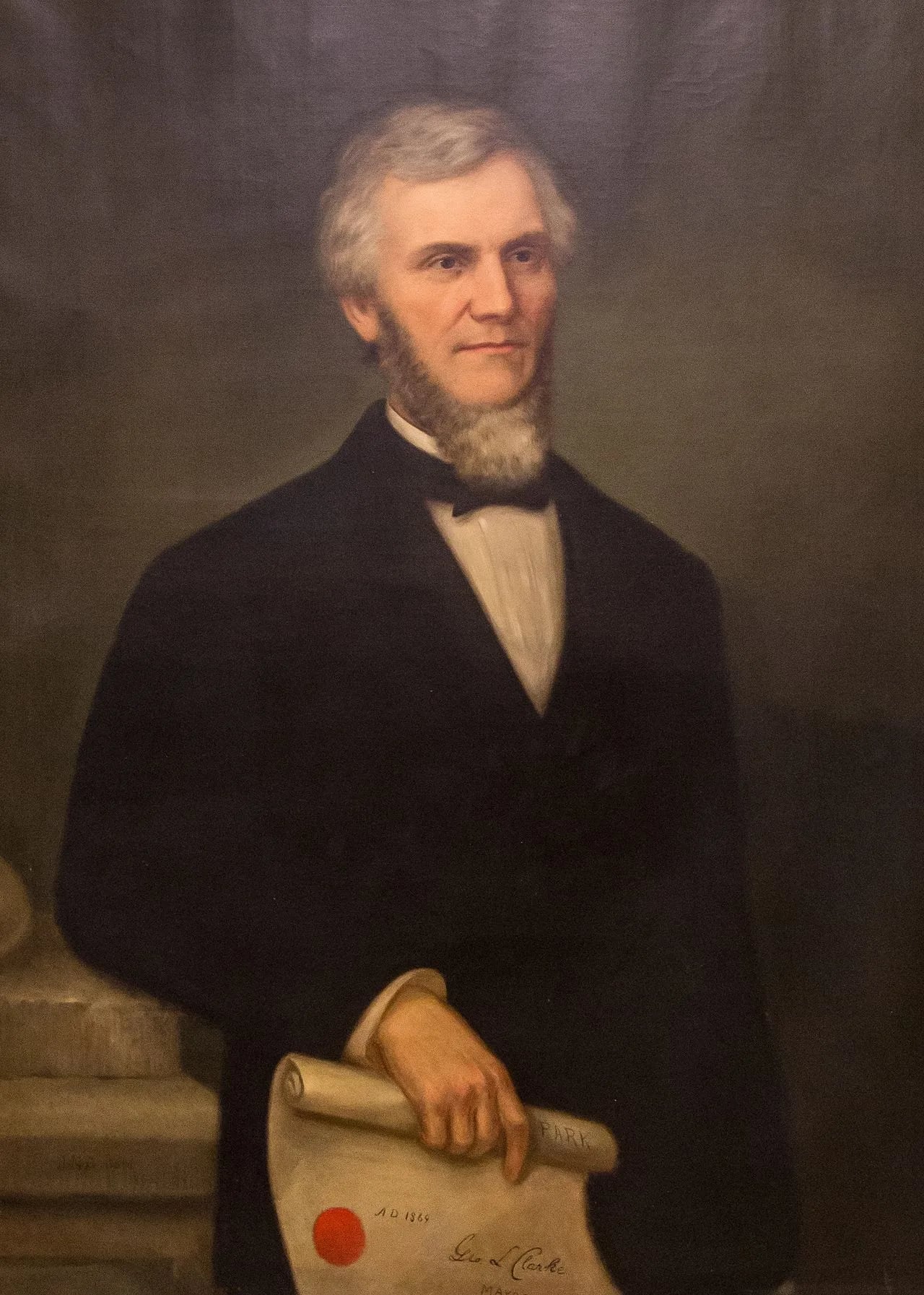 Portrait of George L. Clarke (1813–1890) – memorial page