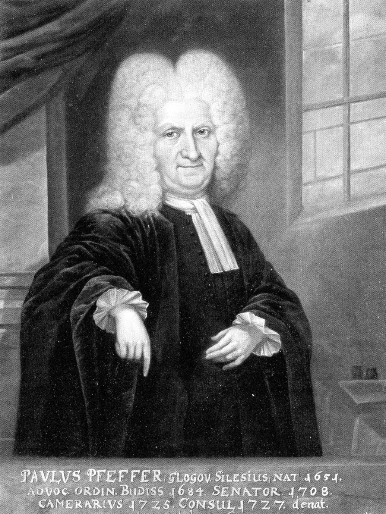 Porträt von Paul Pfeffer (1651–1736) – Gedenkseite