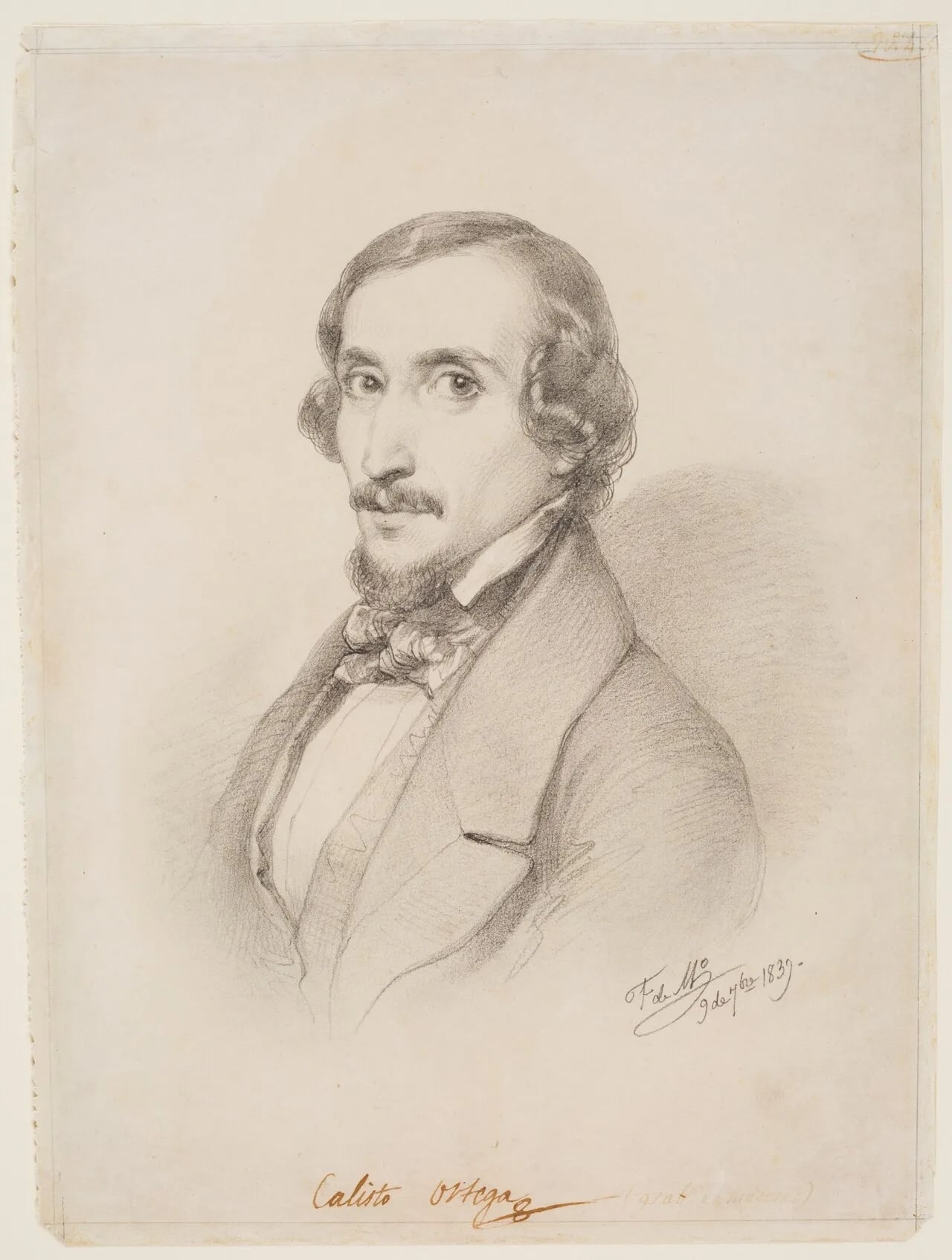 Porträt von Calixto Ortega (1811–1860) – Gedenkseite