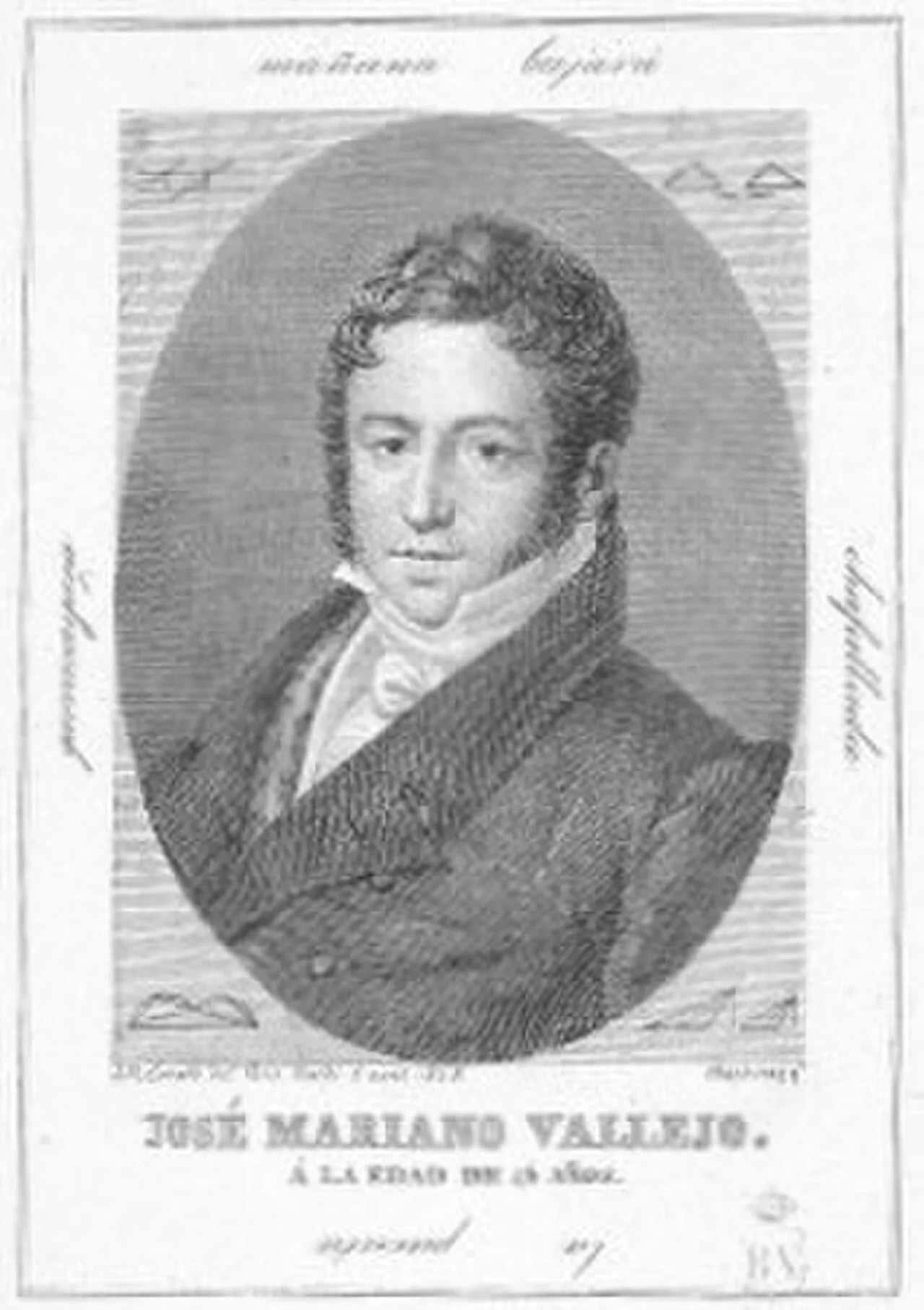 Porträt von José Mariano Vallejo (1779–1846) – Gedenkseite