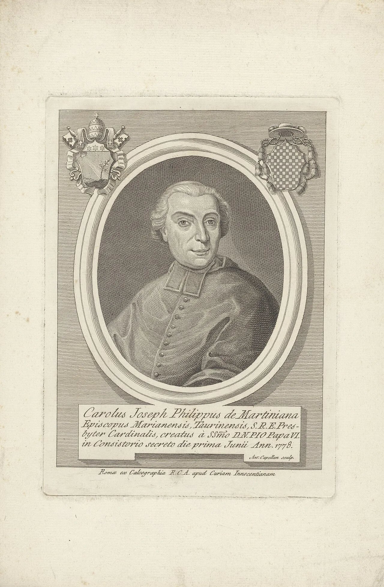 Portrait of Carlo Giuseppe Filippa della Martiniana (1724–1802) – memorial page