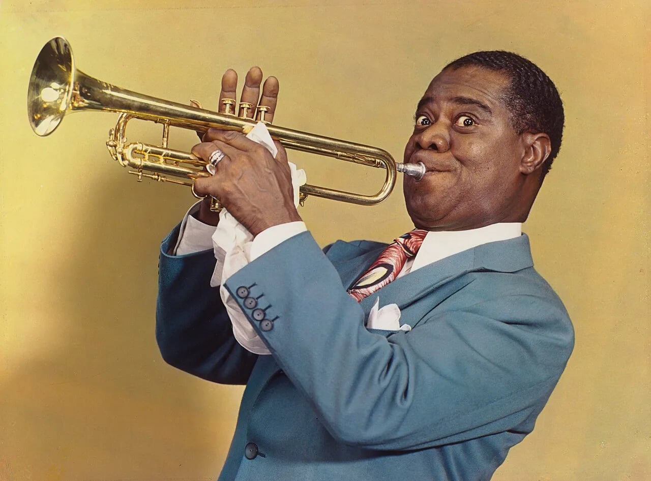 Porträt von Louis Armstrong (1901–1971) – Gedenkseite