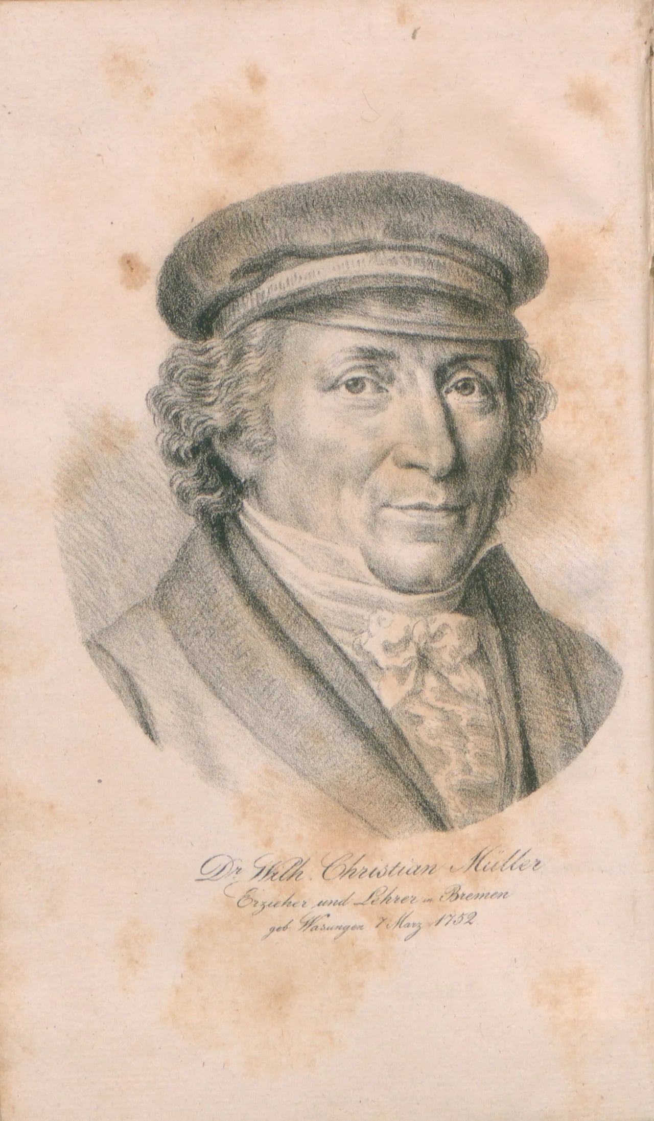Porträt von Wilhelm Christian Müller (1752–1831) – Gedenkseite