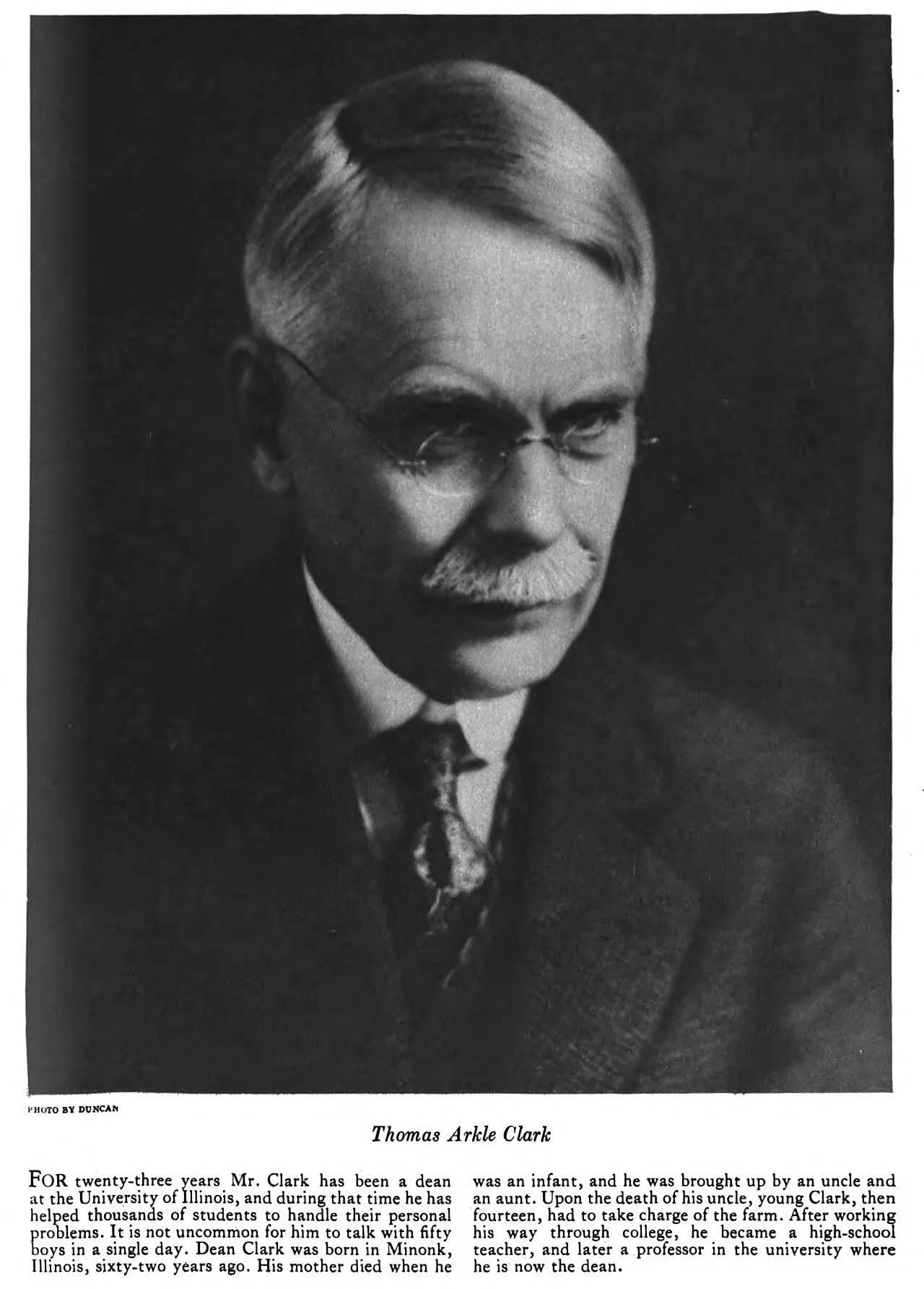 Porträt von Thomas Arkle Clark (1862–1932) – Gedenkseite