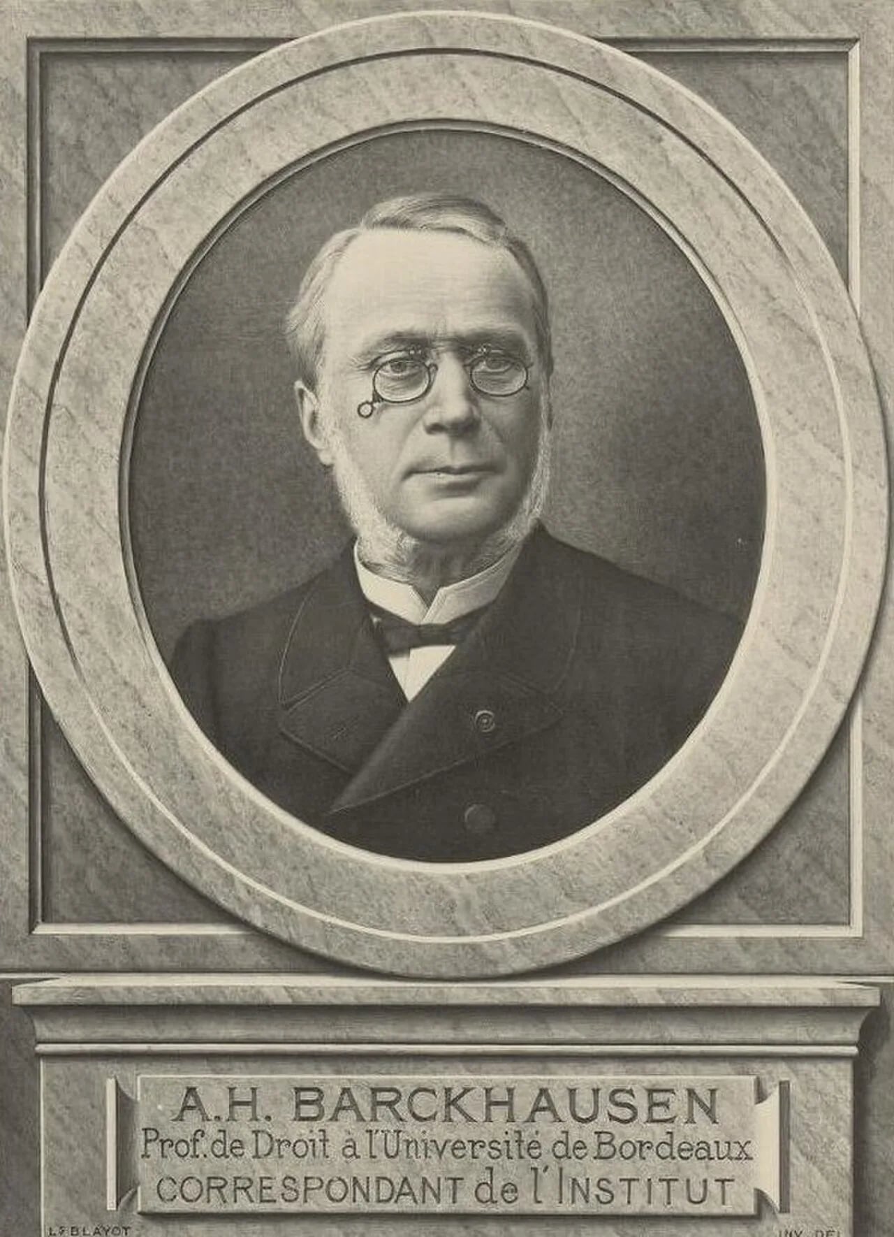 Porträt von Henri Auguste Barckhausen (1834–1914) – Gedenkseite