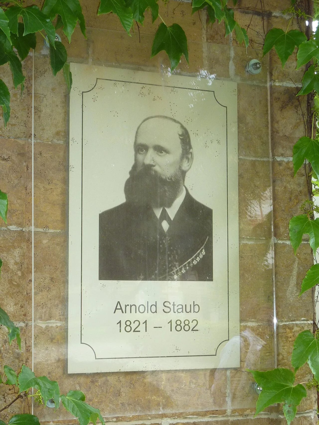 Porträt von Arnold Staub (1820–1882) – Gedenkseite