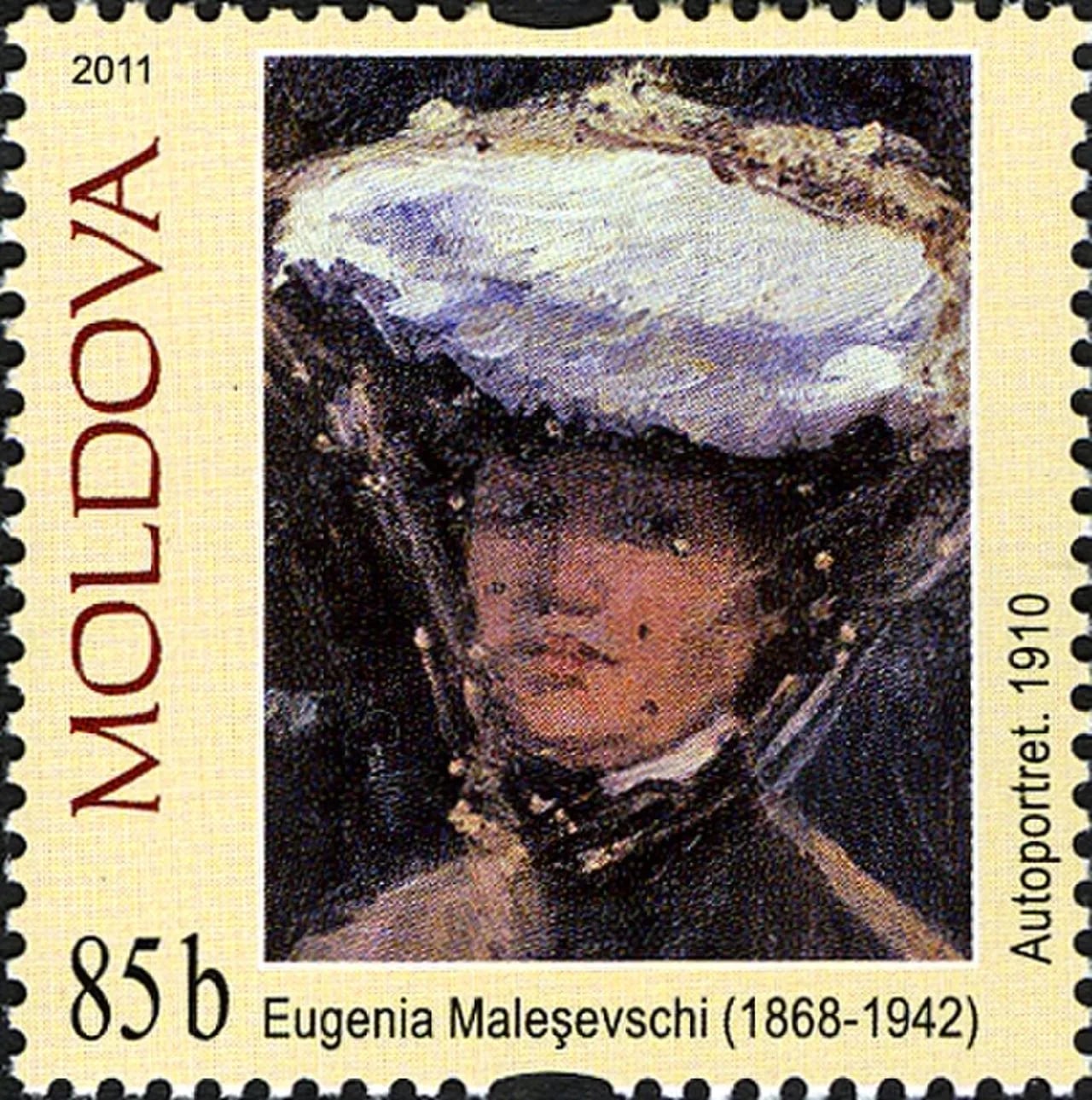Porträt von Evguenia Martselinovna Malechevskaia (1868–1958) – Gedenkseite