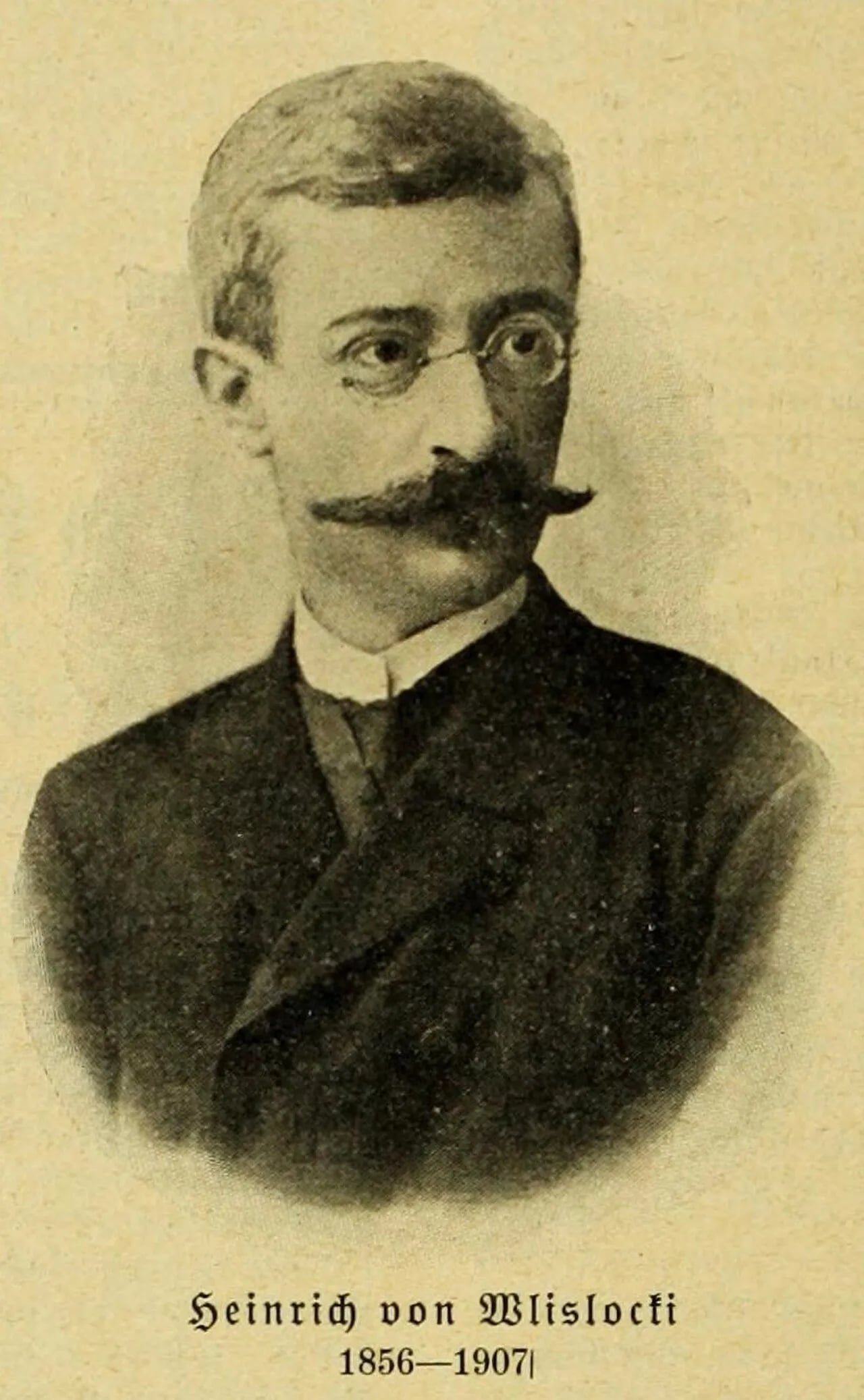 Porträt von Heinrich von Wlislocki (1856–1907) – Gedenkseite