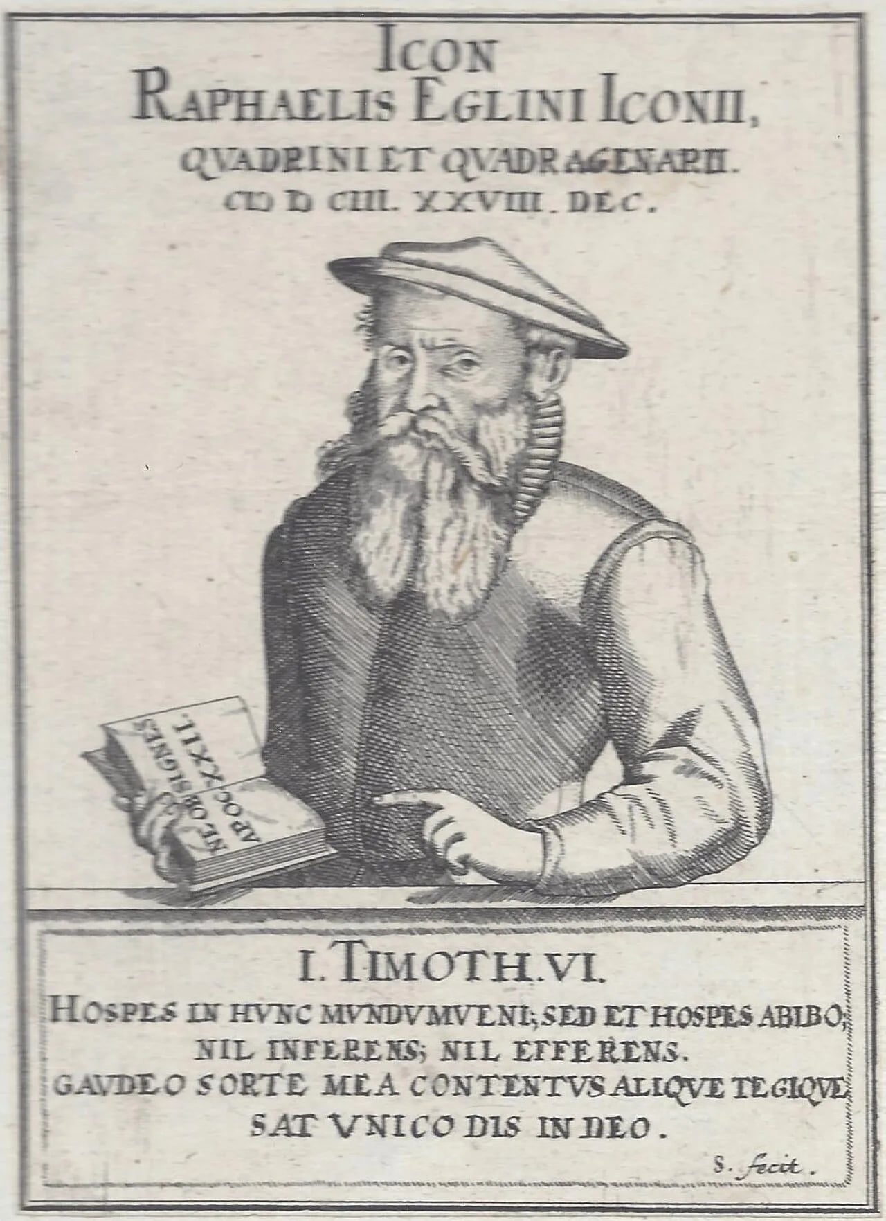 Porträt von Raphael Eglin (1559–1622) – Gedenkseite