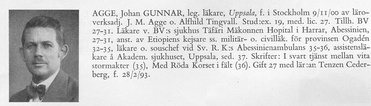 Portrait of Gunnar Agge (1900–1961) – memorial page