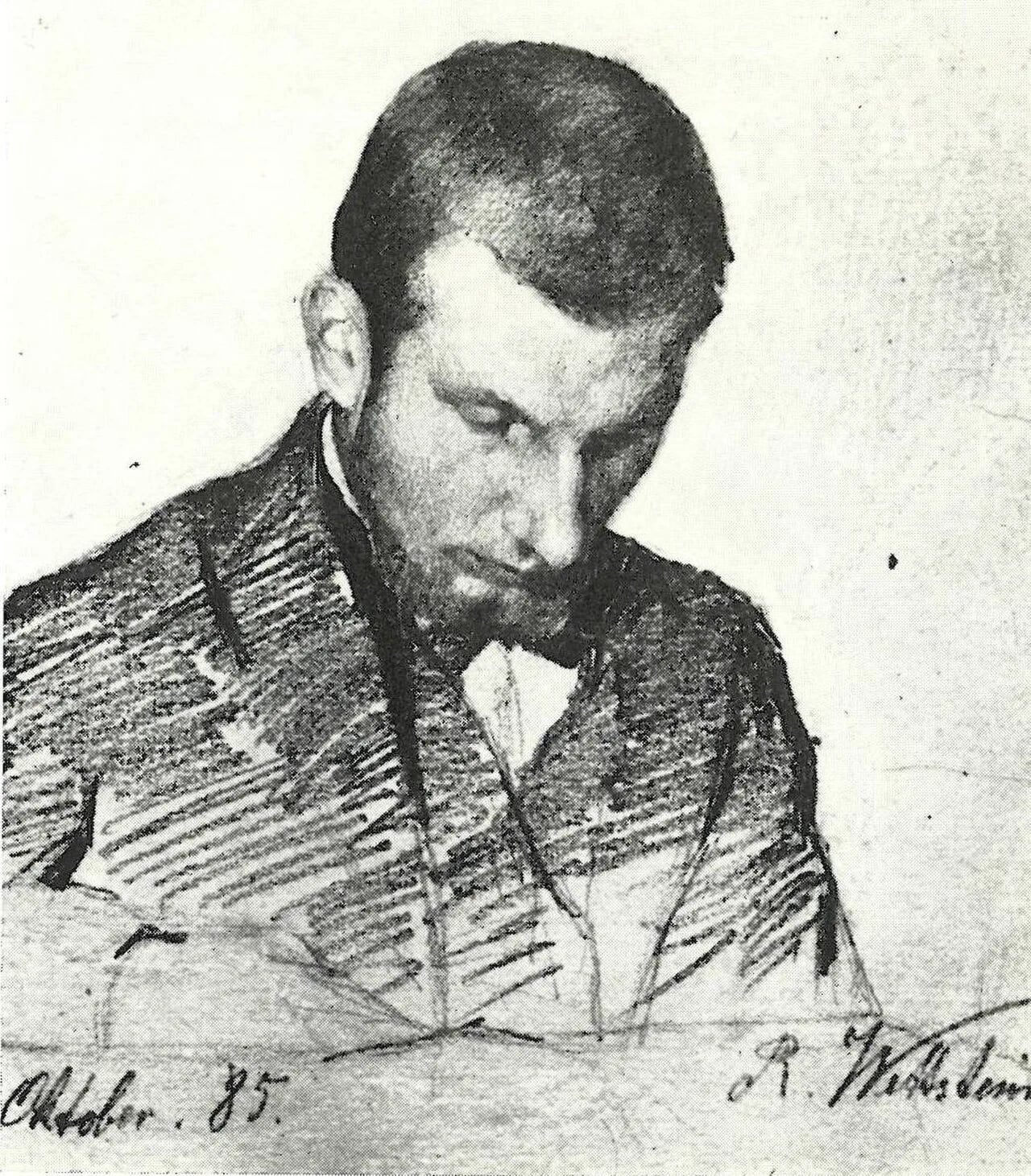 Porträt von Alexander Wettstein (1861–1887) – Gedenkseite