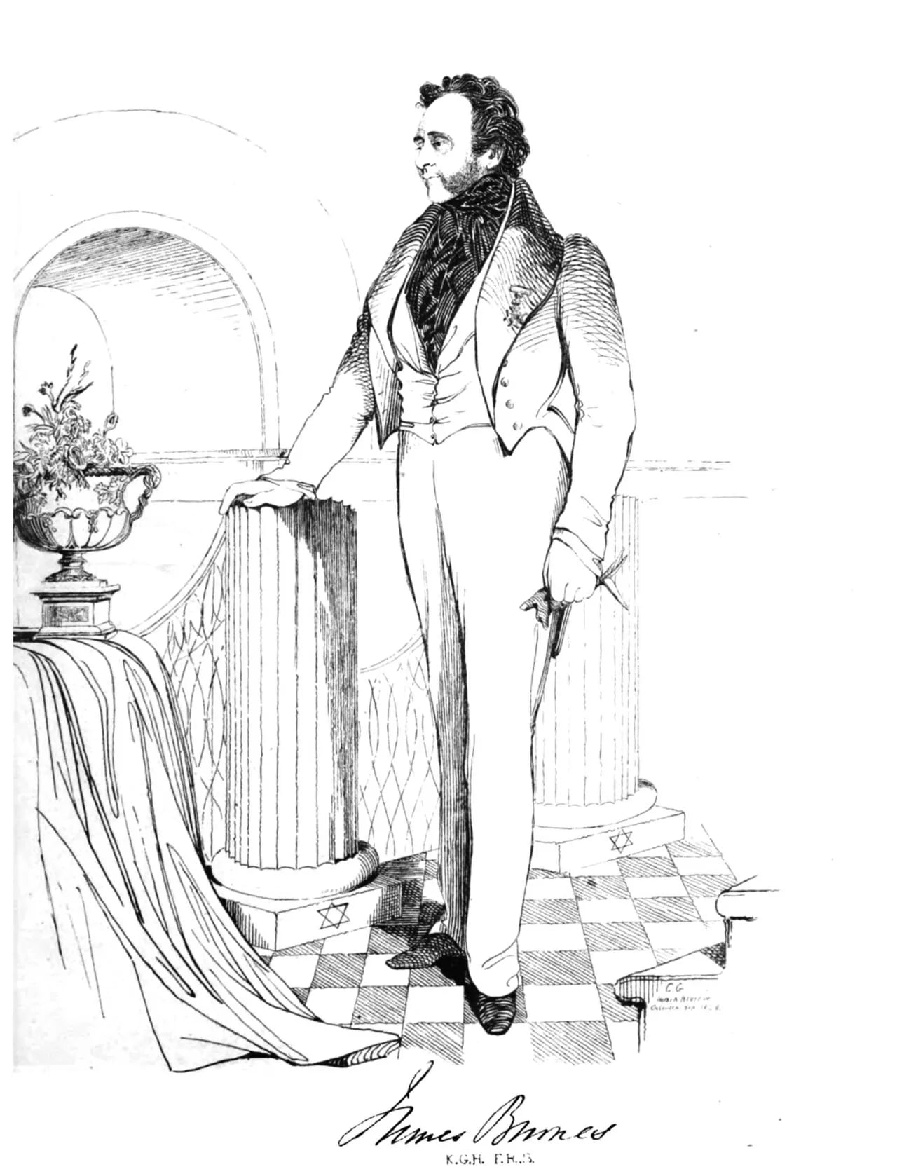Porträt von James Burnes (1801–1862) – Gedenkseite