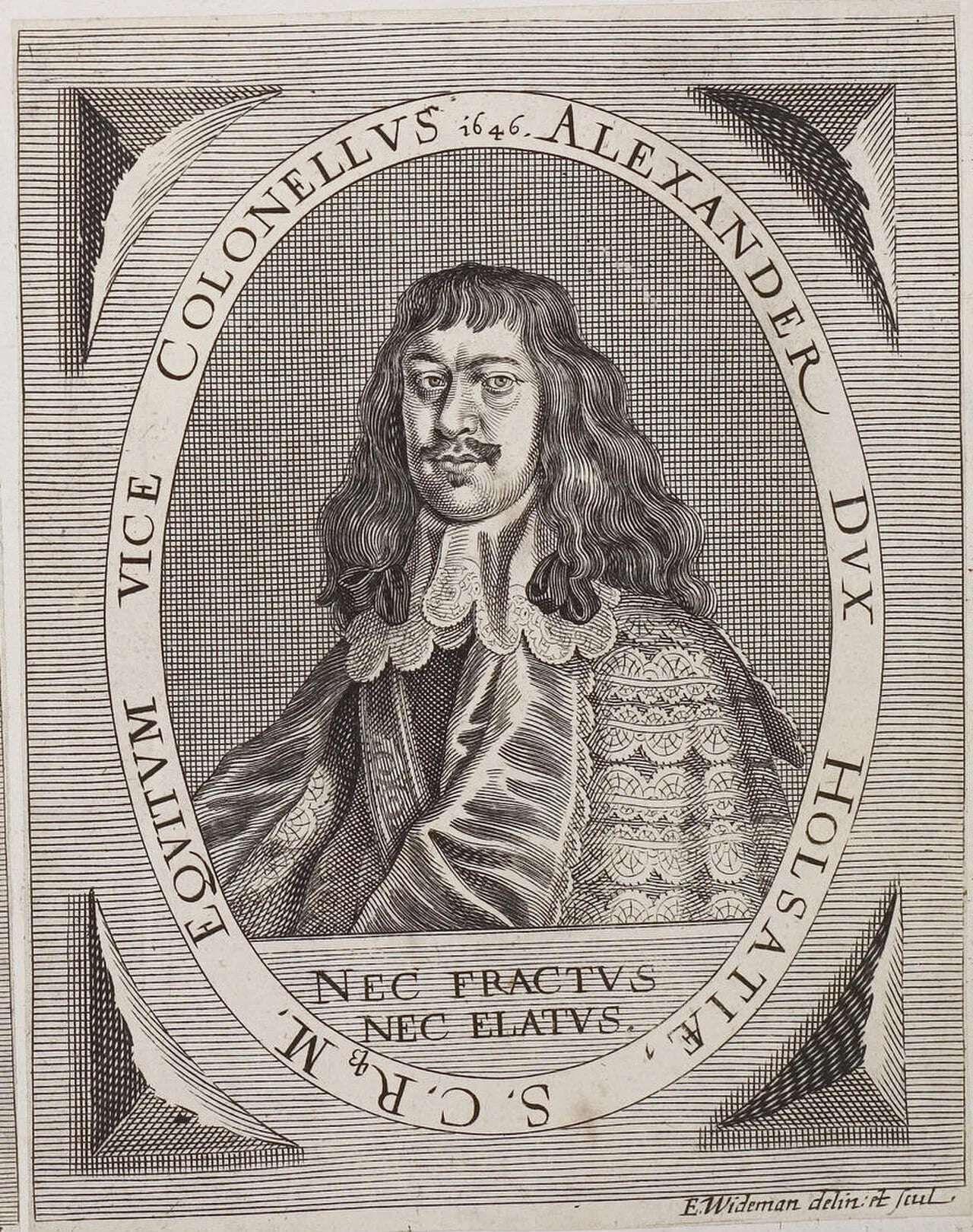 Porträt von Alexander Henry of Schleswig-Holstein-Sonderbourg (1608–1667) – Gedenkseite