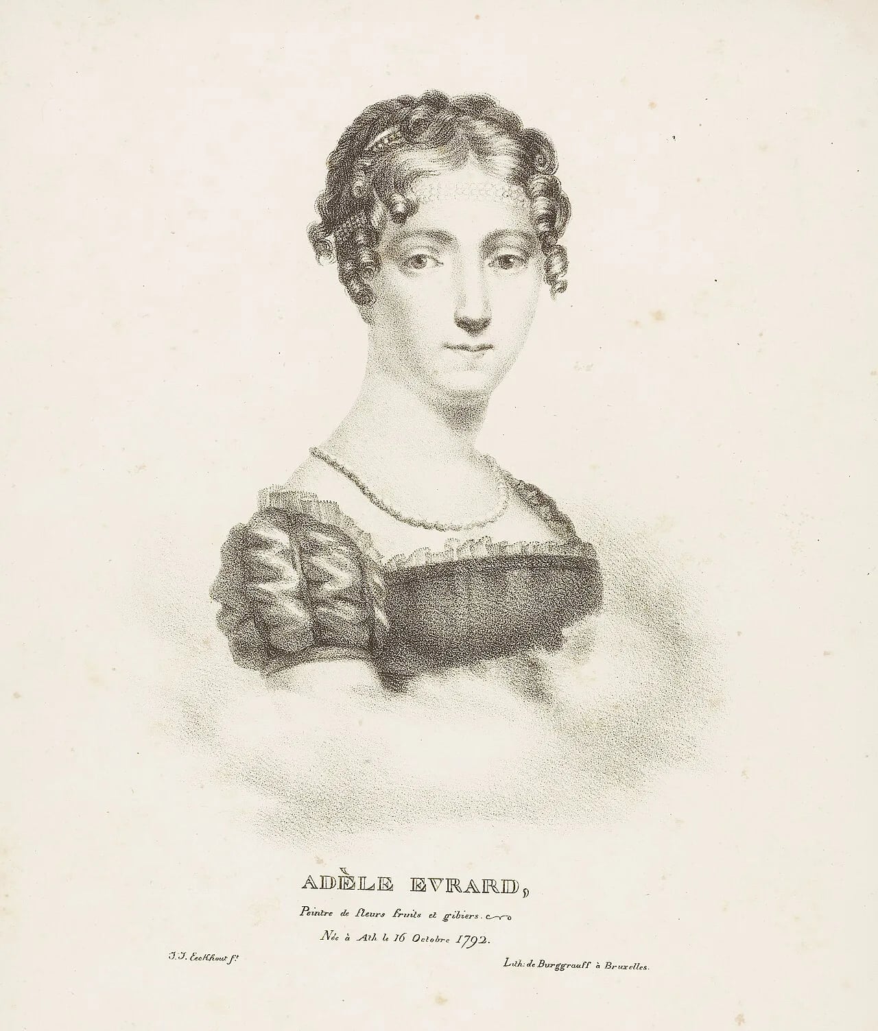 Portrait of Adèle Agnès Evrard (1792–1889) – memorial page