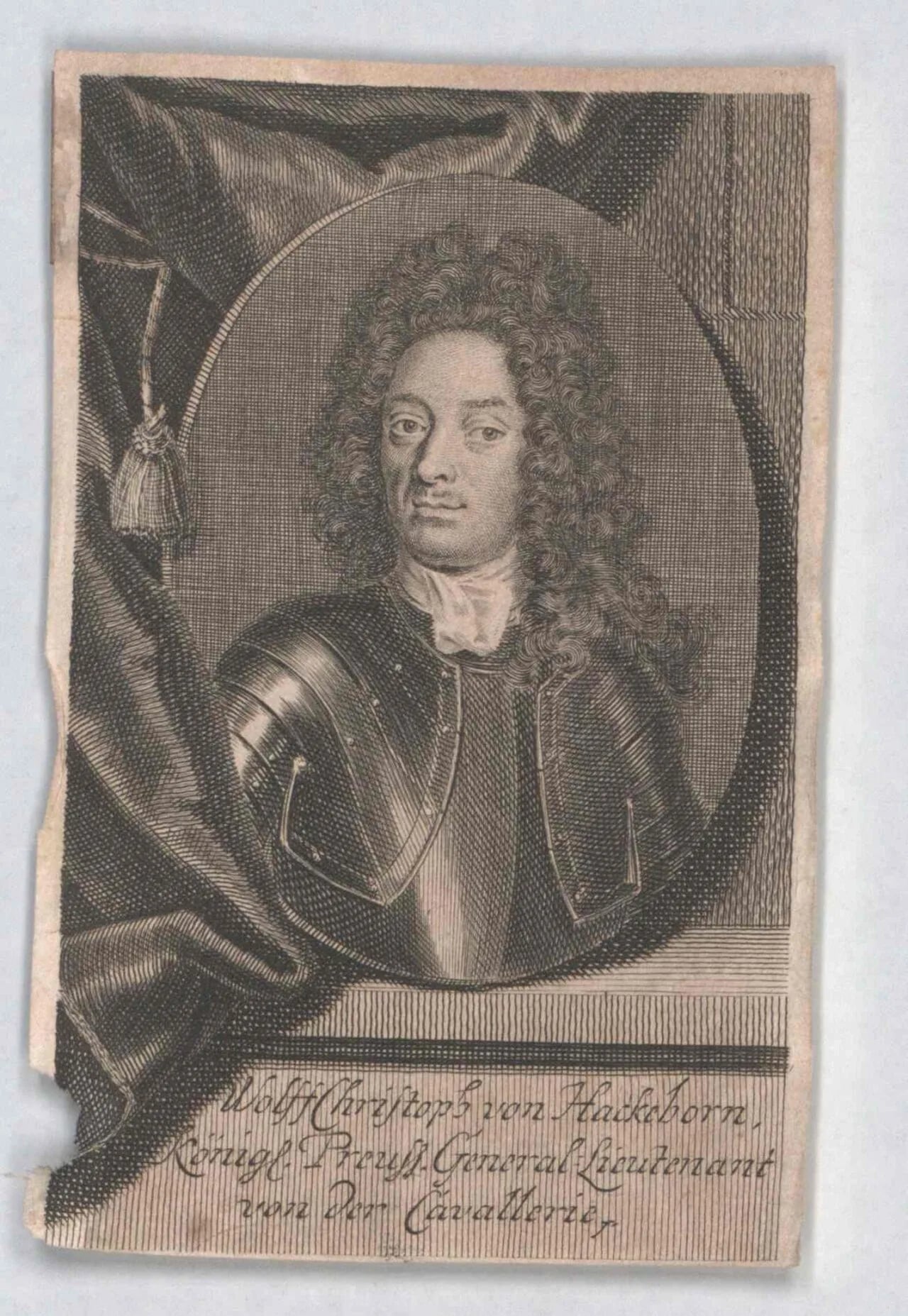 Porträt von Wolf Christoph von Hackeborn (1661–1719) – Gedenkseite
