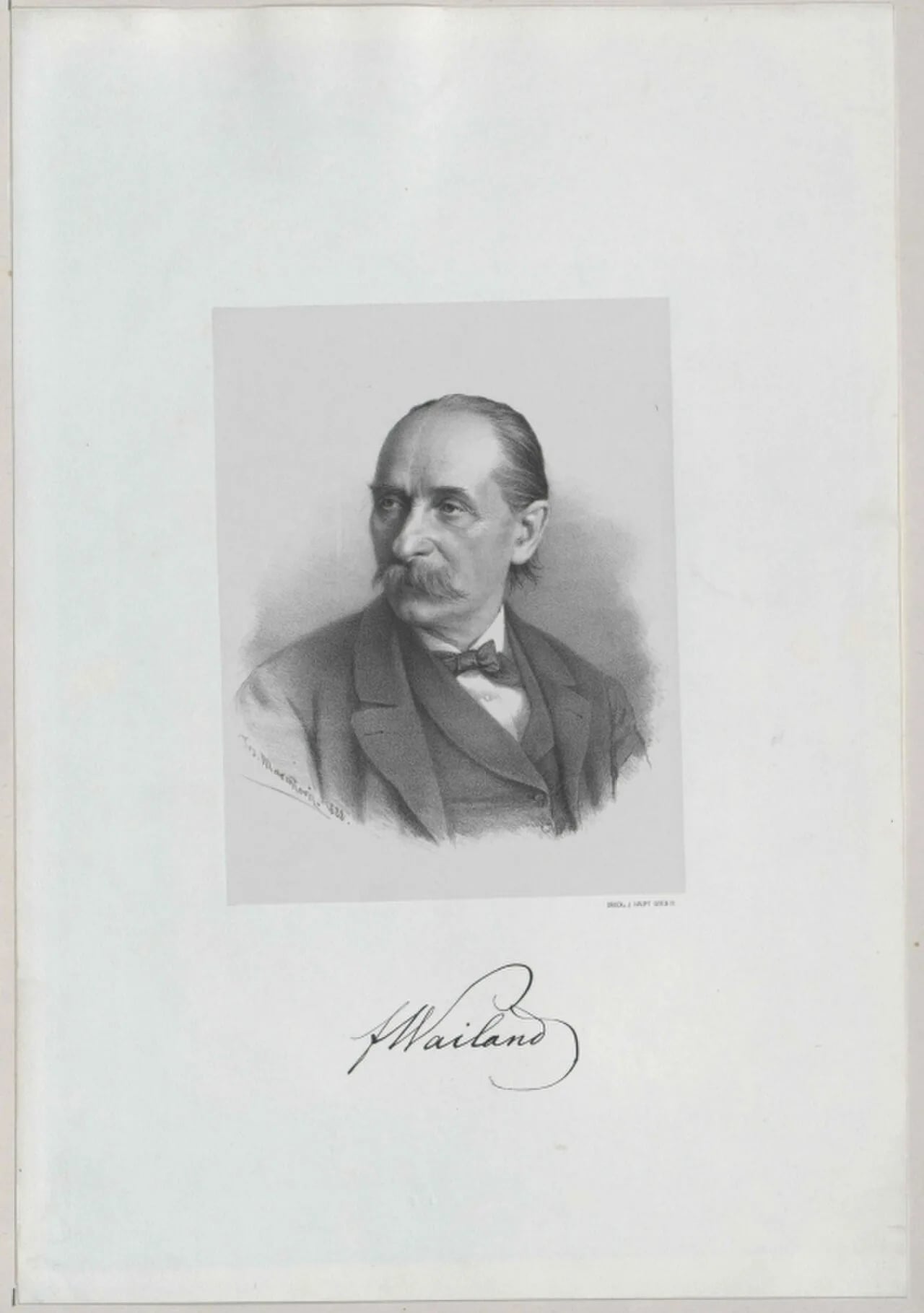 Porträt von Friedrich Wailand (1821–1904) – Gedenkseite