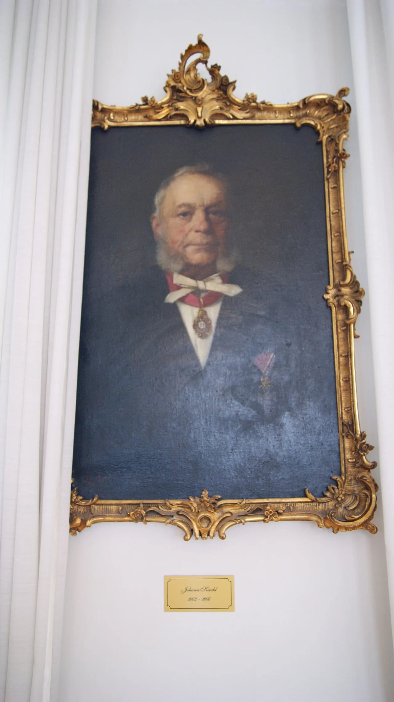 Porträt von Johann Kiechl (1804–1893) – Gedenkseite