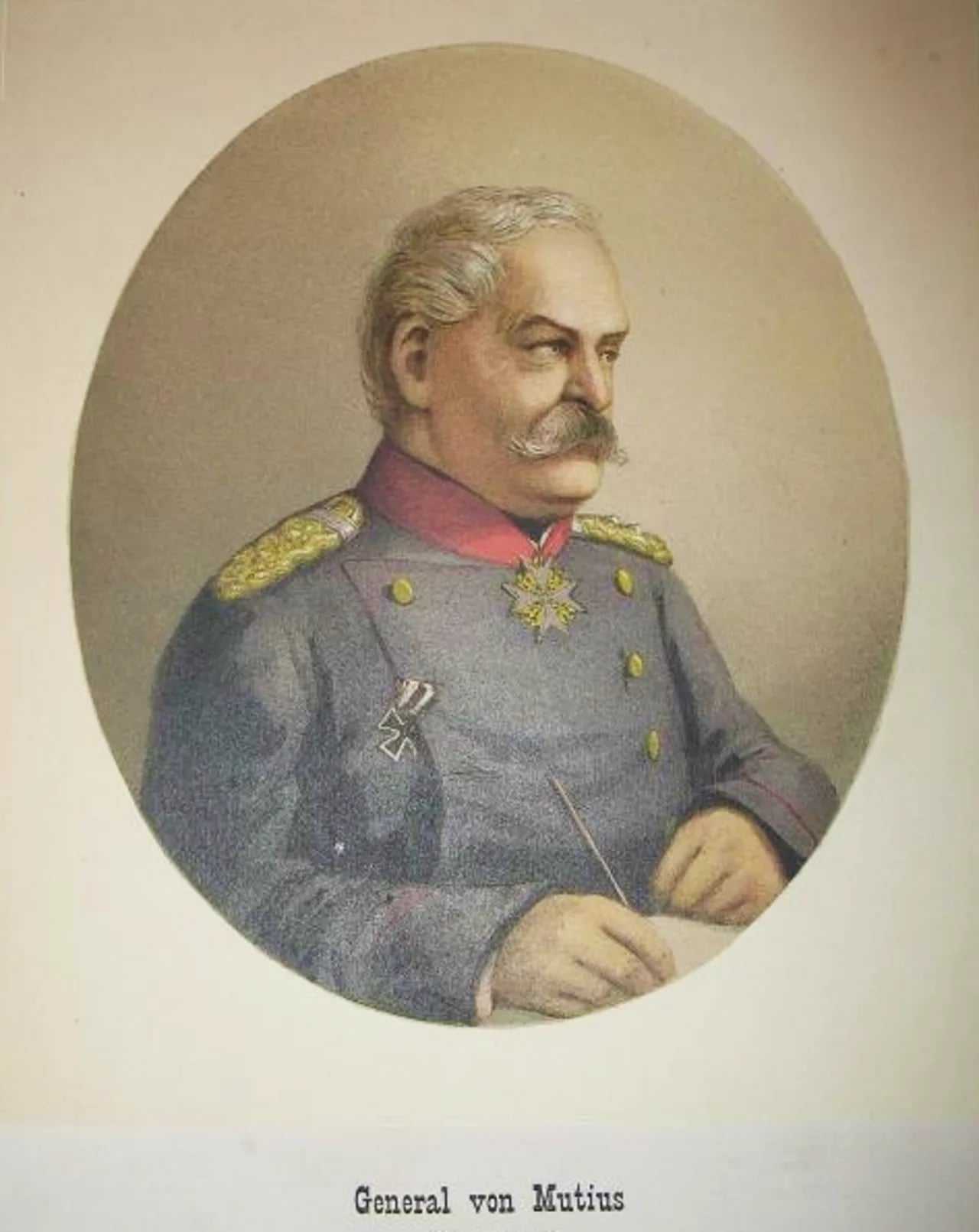 Porträt von Louis von Mutius (1796–1866) – Gedenkseite
