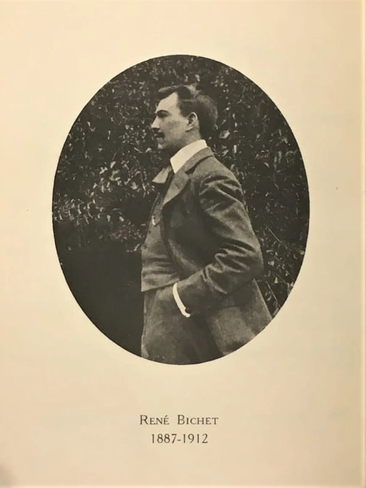 Porträt von René Bichet (1887–1912) – Gedenkseite