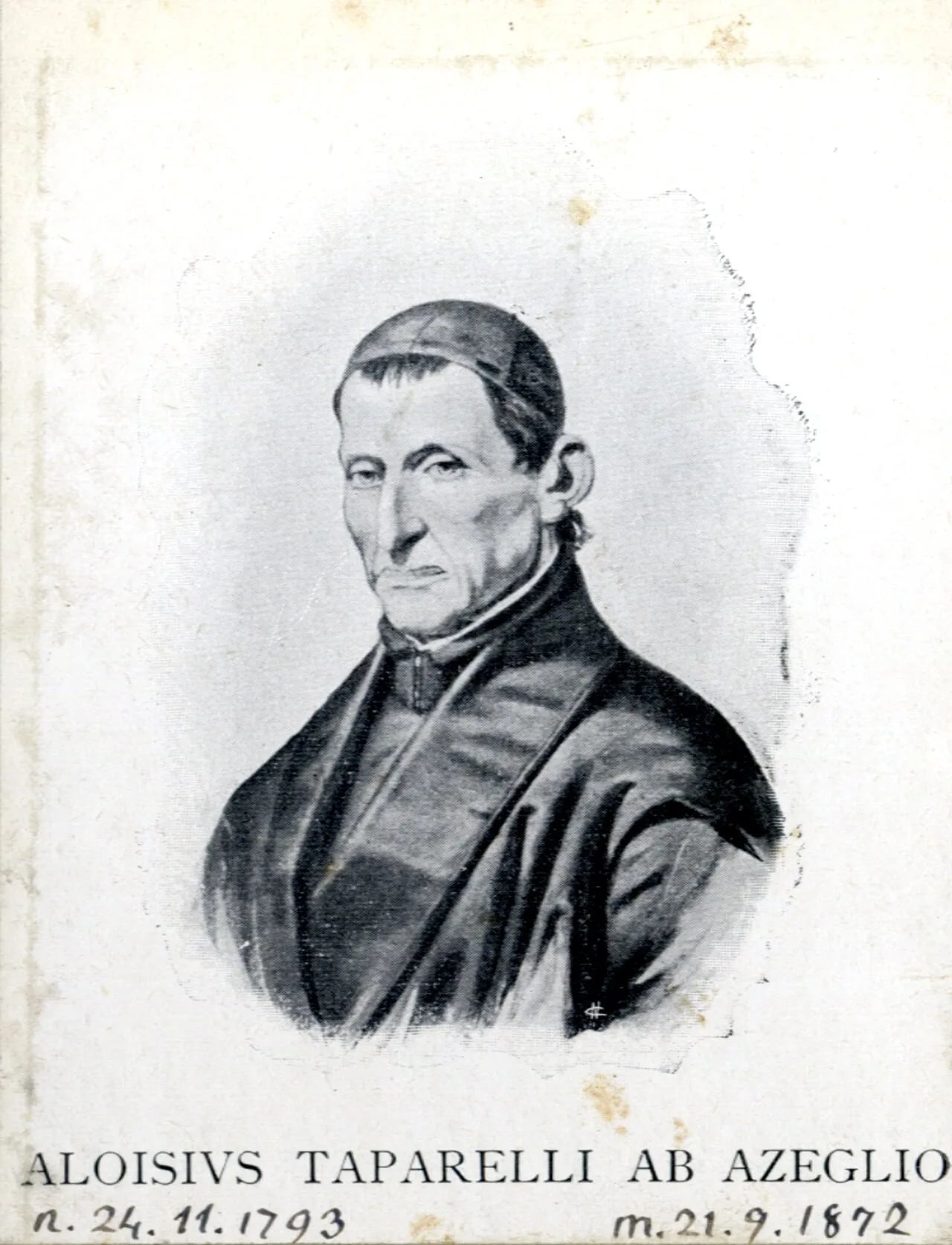 Porträt von Luigi Taparelli d’Azeglio (1793–1862) – Gedenkseite