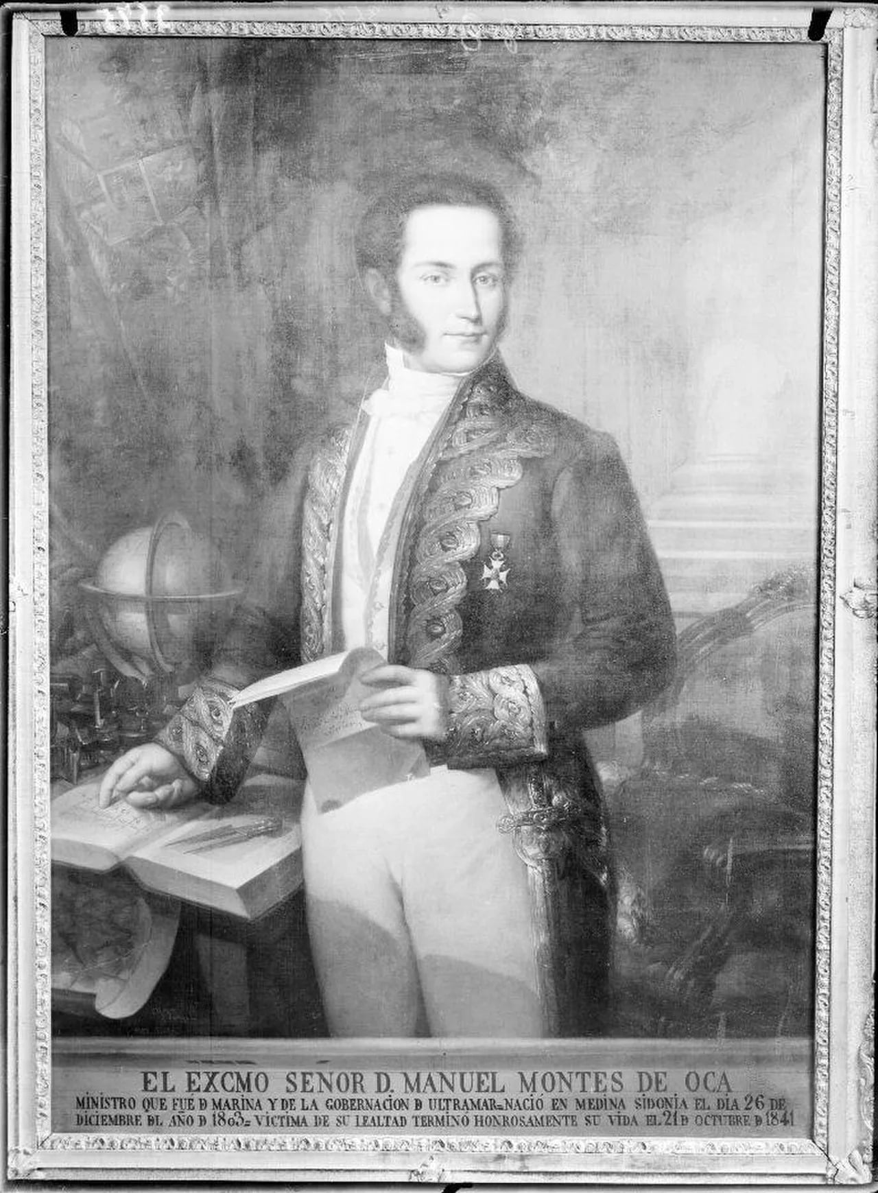Porträt von Manuel Montes de Oca (1803–1841) – Gedenkseite