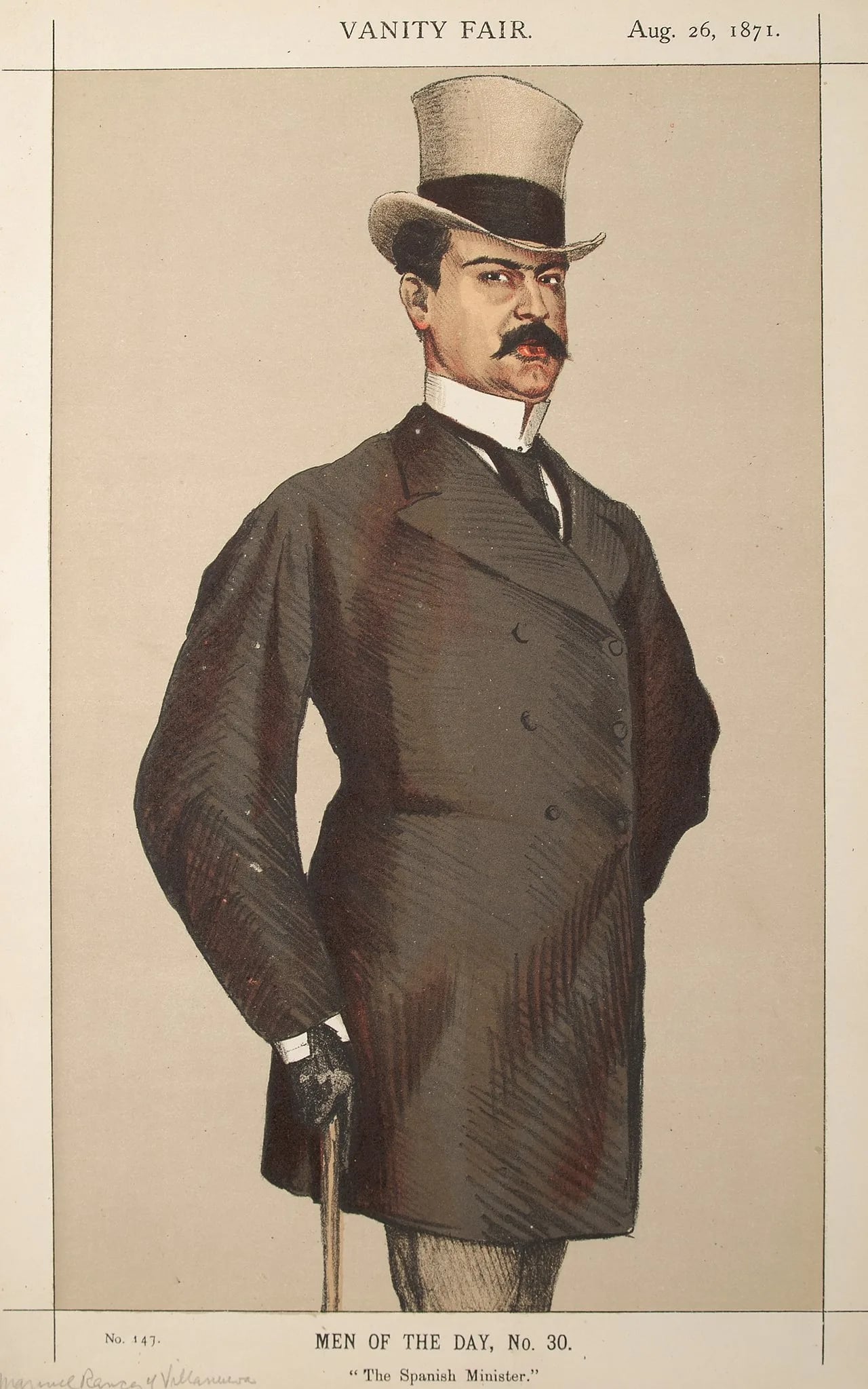 Porträt von Manuel Rancés y Villanueva (1824–1897) – Gedenkseite