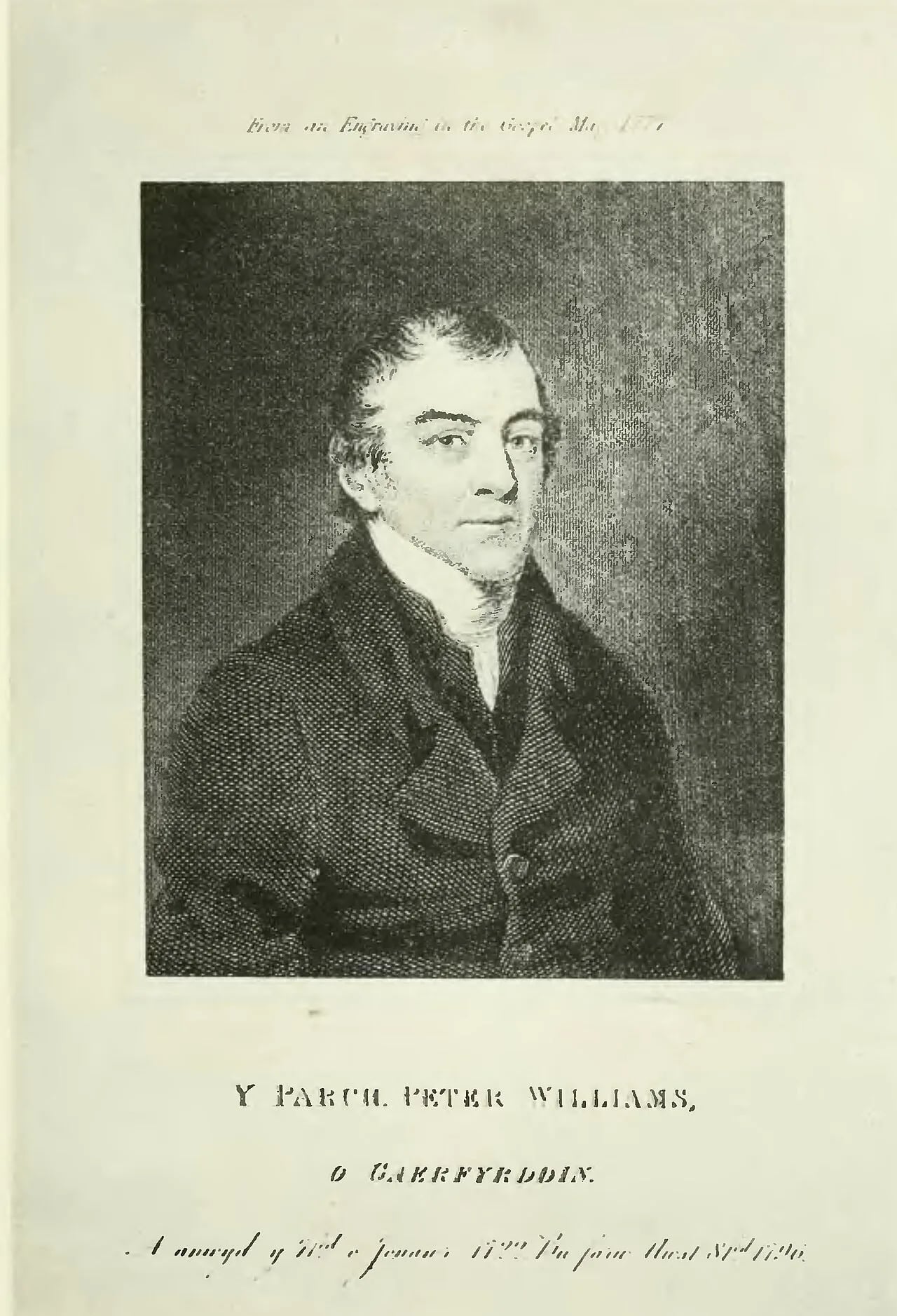 Porträt von Peter Williams (1723–1796) – Gedenkseite