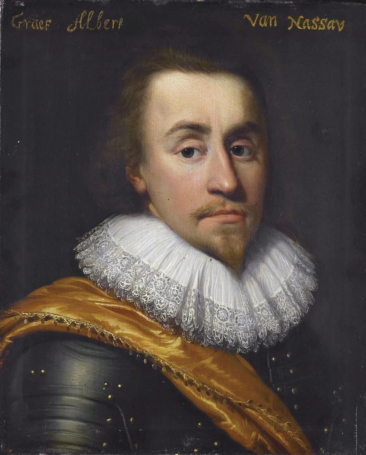 Porträt von Albert, Count of Nassau-Dillenburg (1596–1626) – Gedenkseite