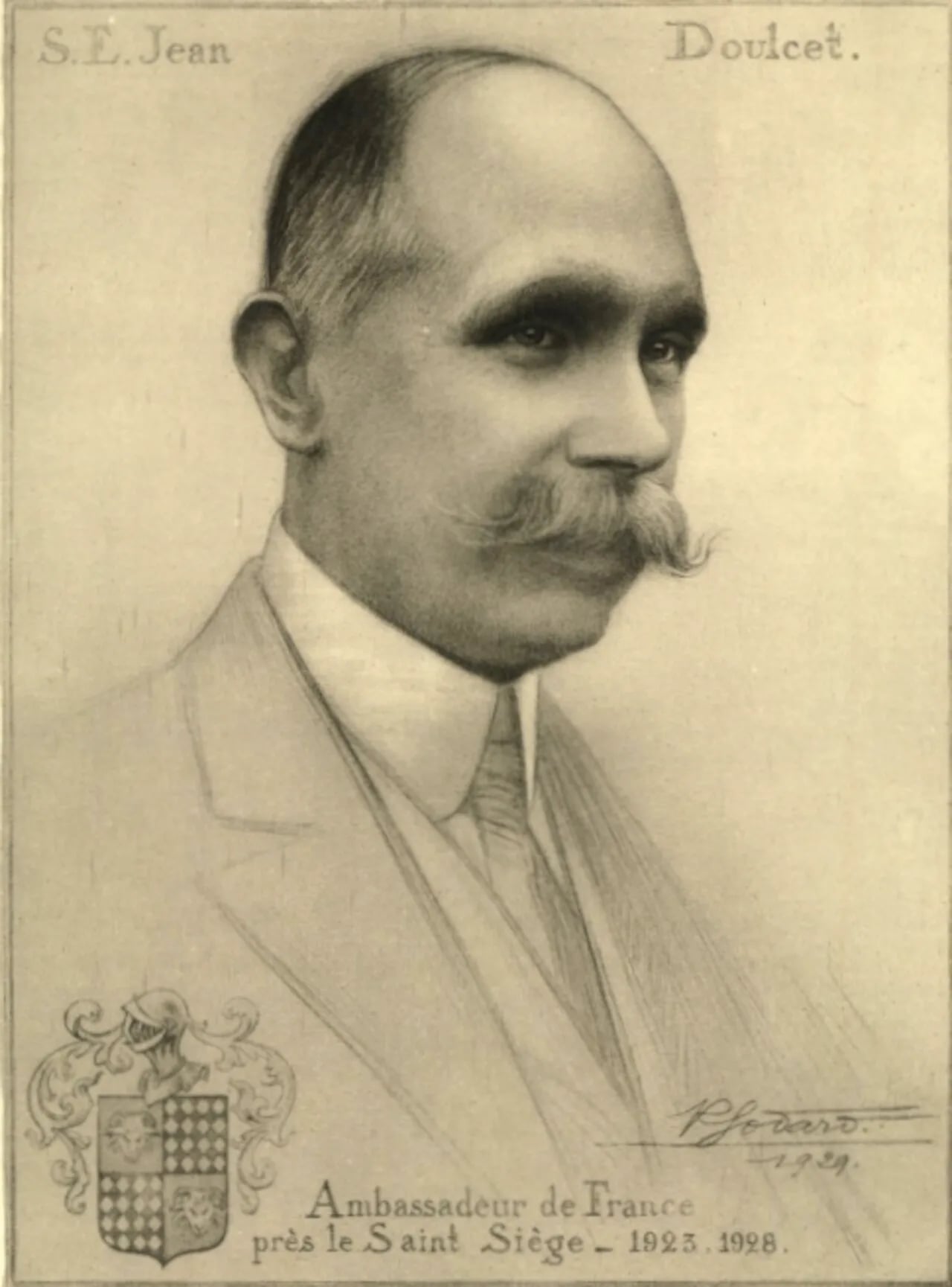 Porträt von Marie Augustin Jean Doulcet (1865–1928) – Gedenkseite
