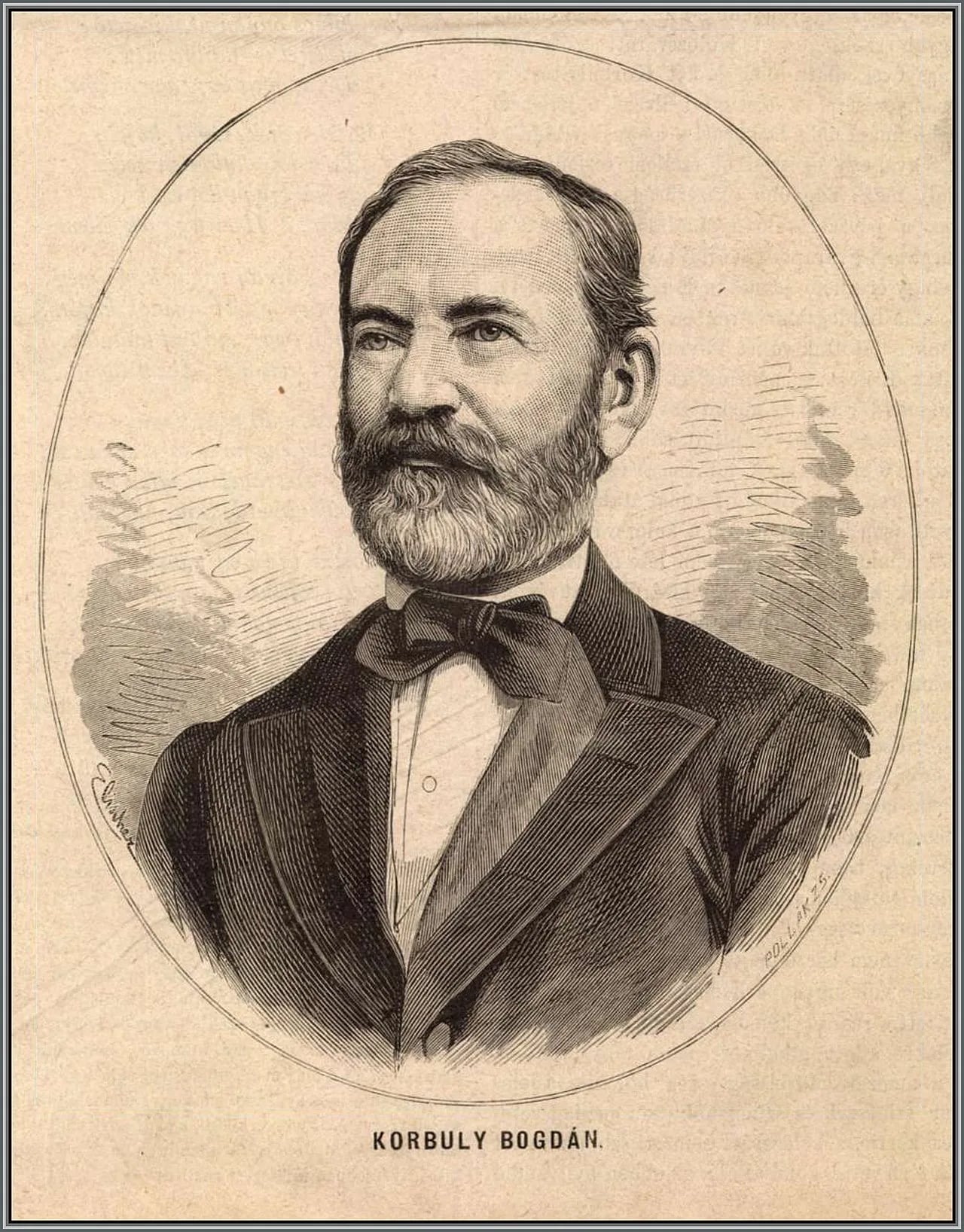 Porträt von Bogdán Korbuly (1816–1911) – Gedenkseite