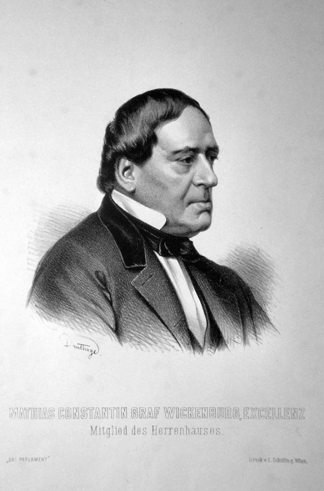 Portrait of Matthias Constantin Capello von Wickenburg (1797–1880) – memorial page