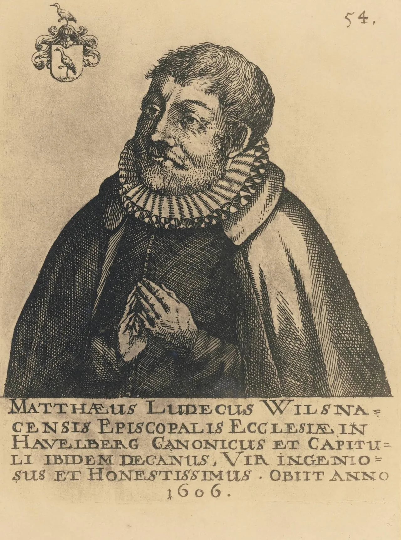 Porträt von Matthäus Ludecus (1517–1606) – Gedenkseite